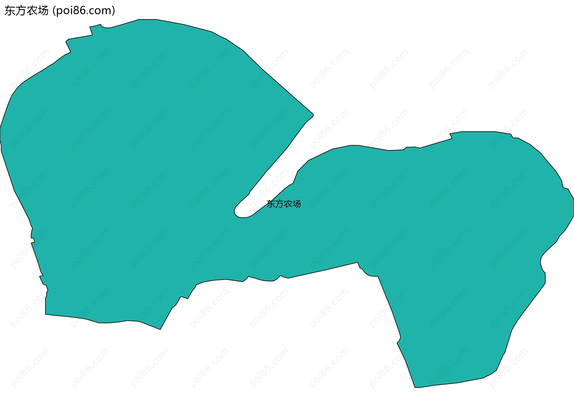 东方农场边界地图