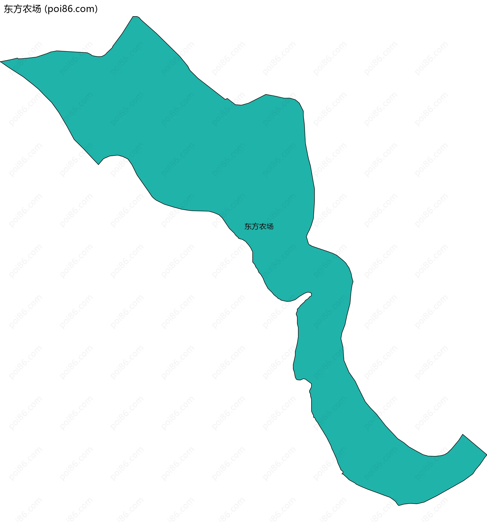 东方农场边界地图
