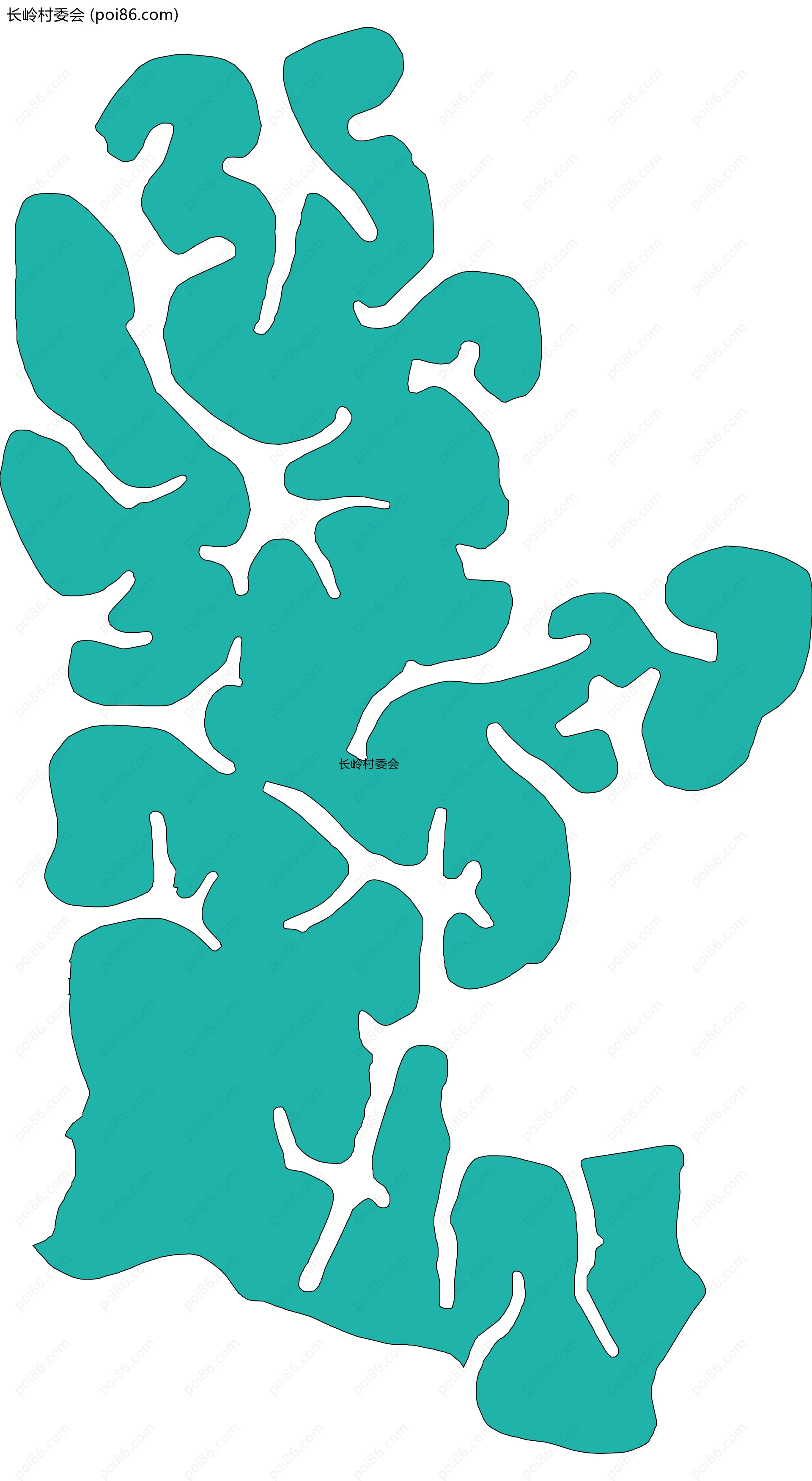 长岭村委会边界地图