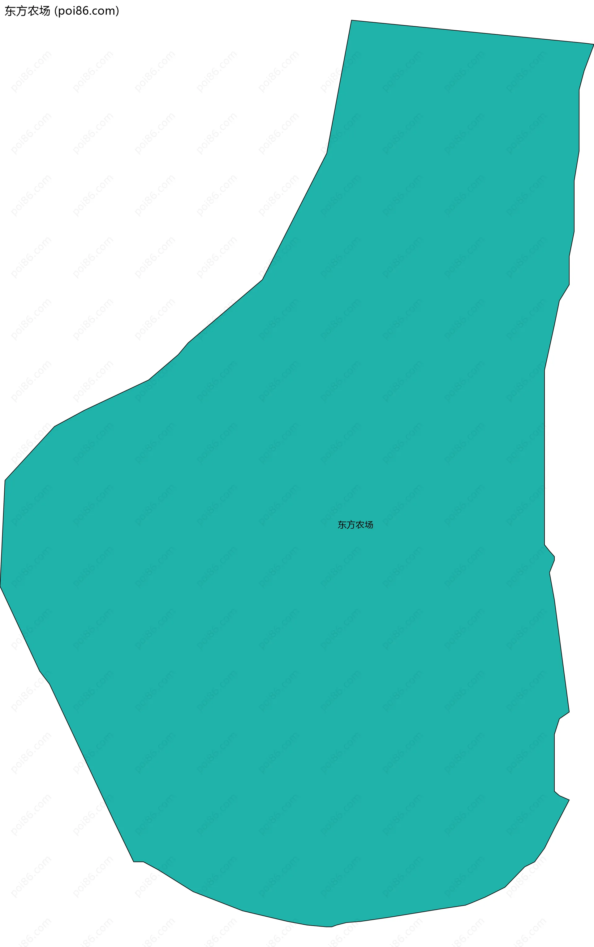 东方农场边界地图