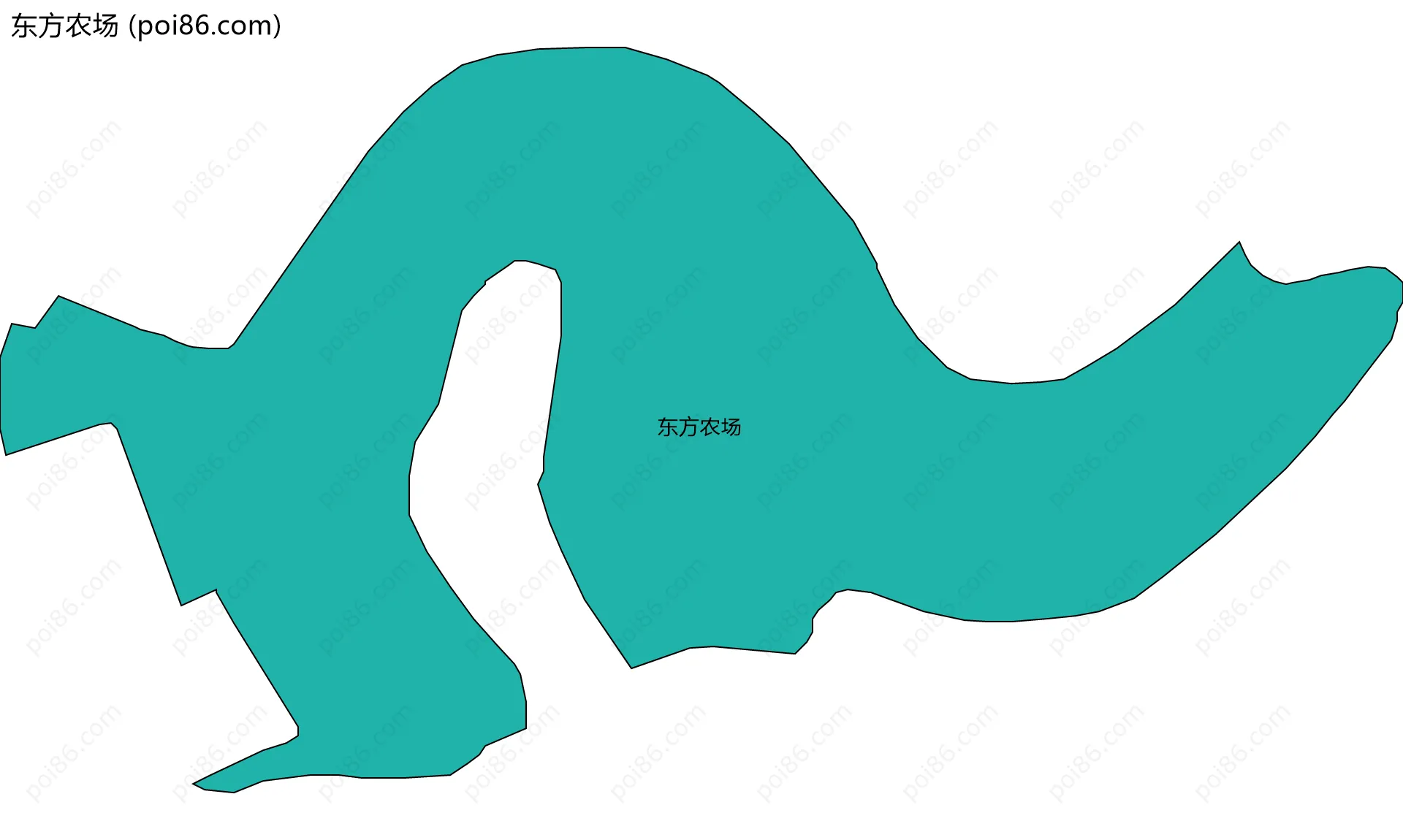 东方农场边界地图