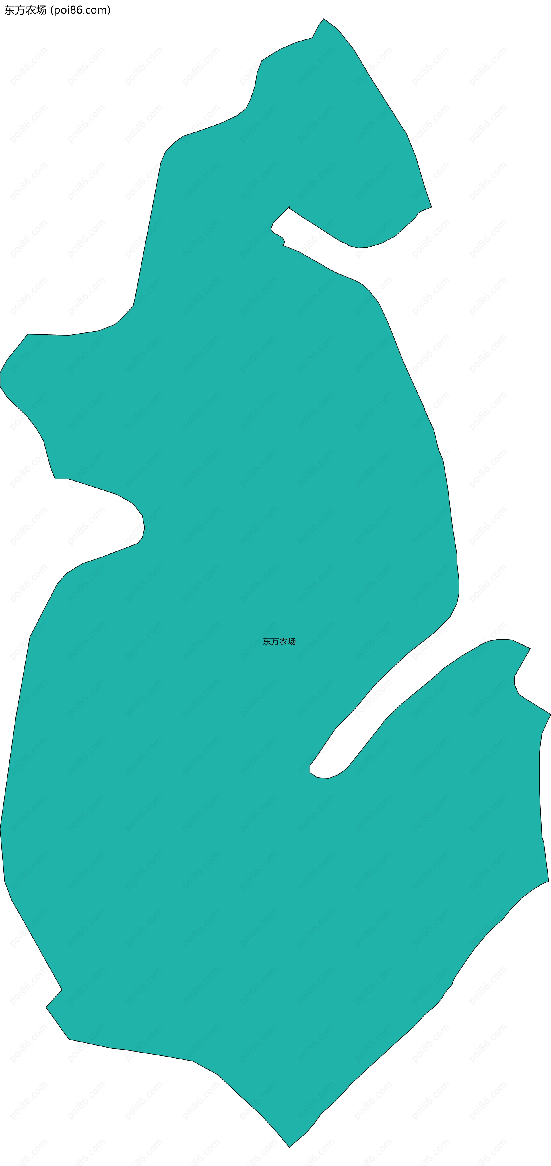 东方农场边界地图