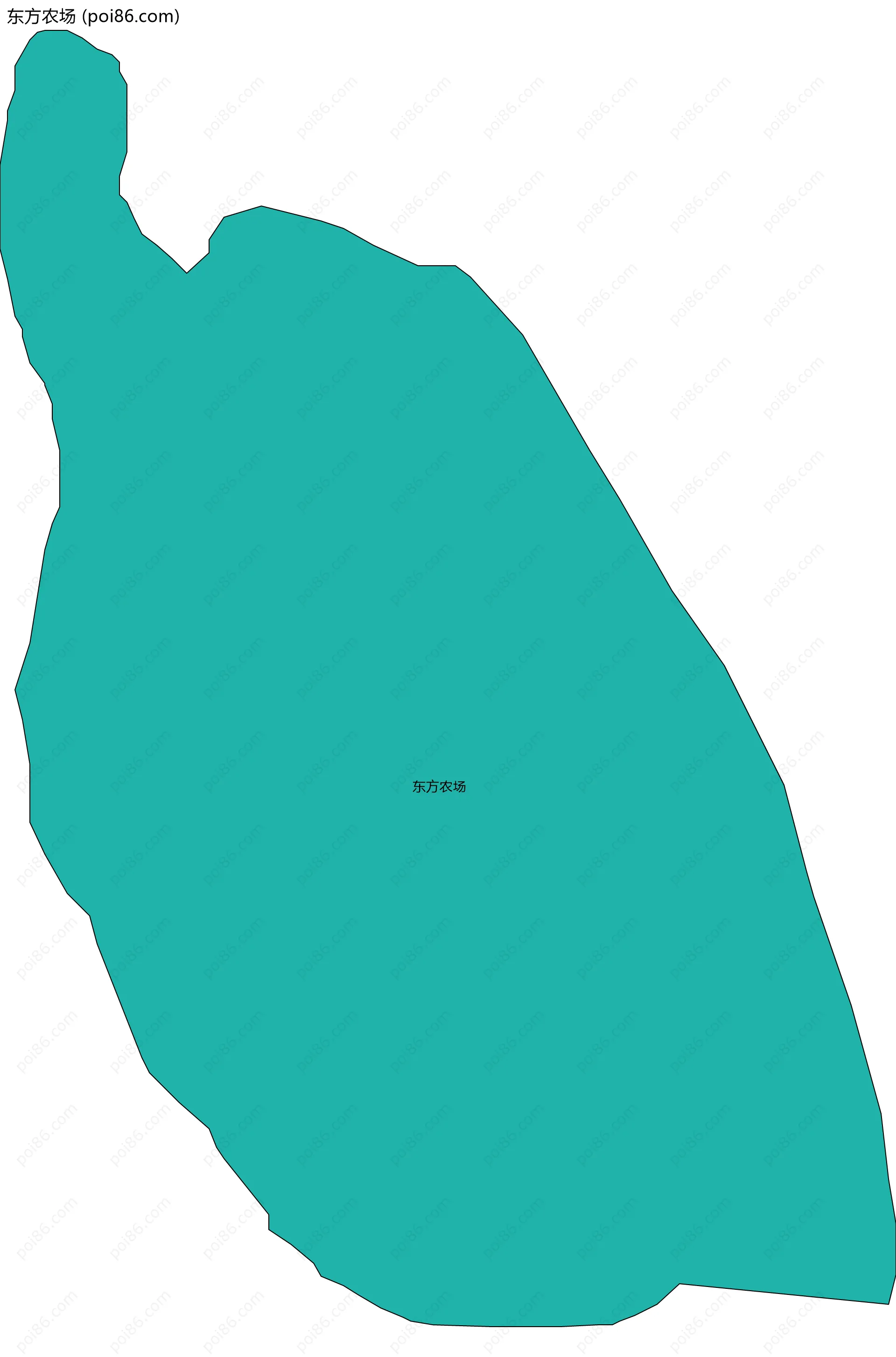 东方农场边界地图