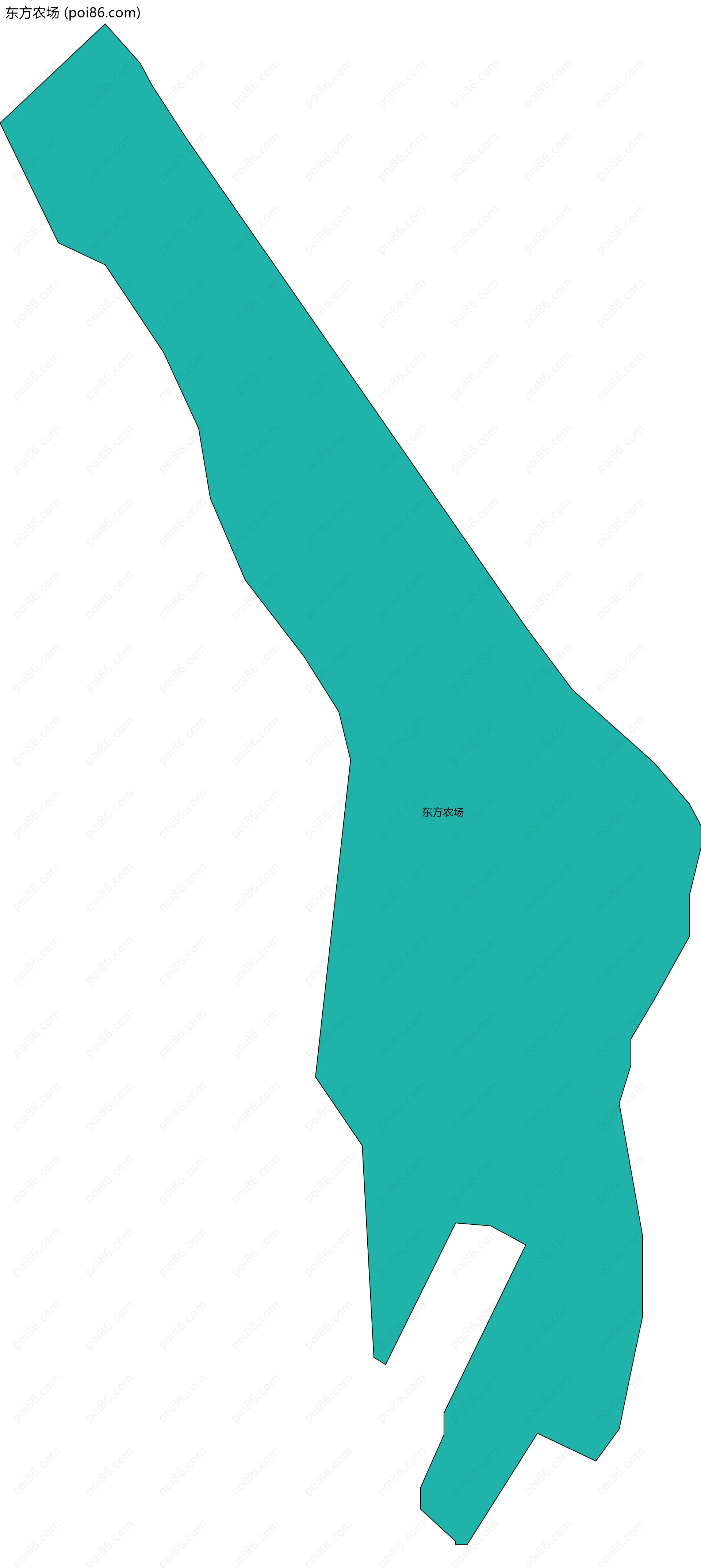 东方农场边界地图