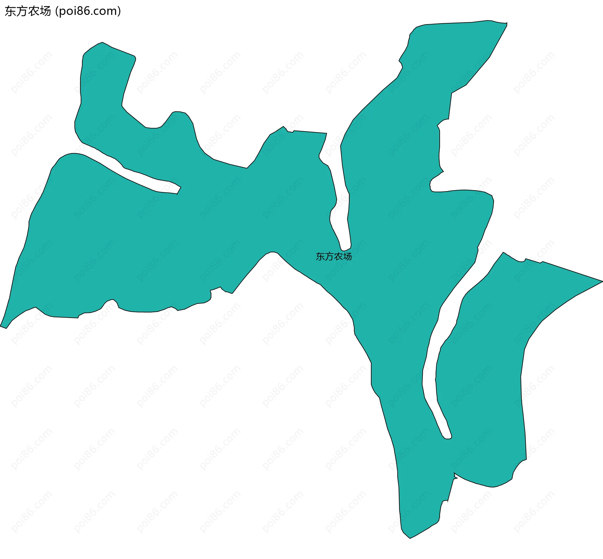 东方农场边界地图