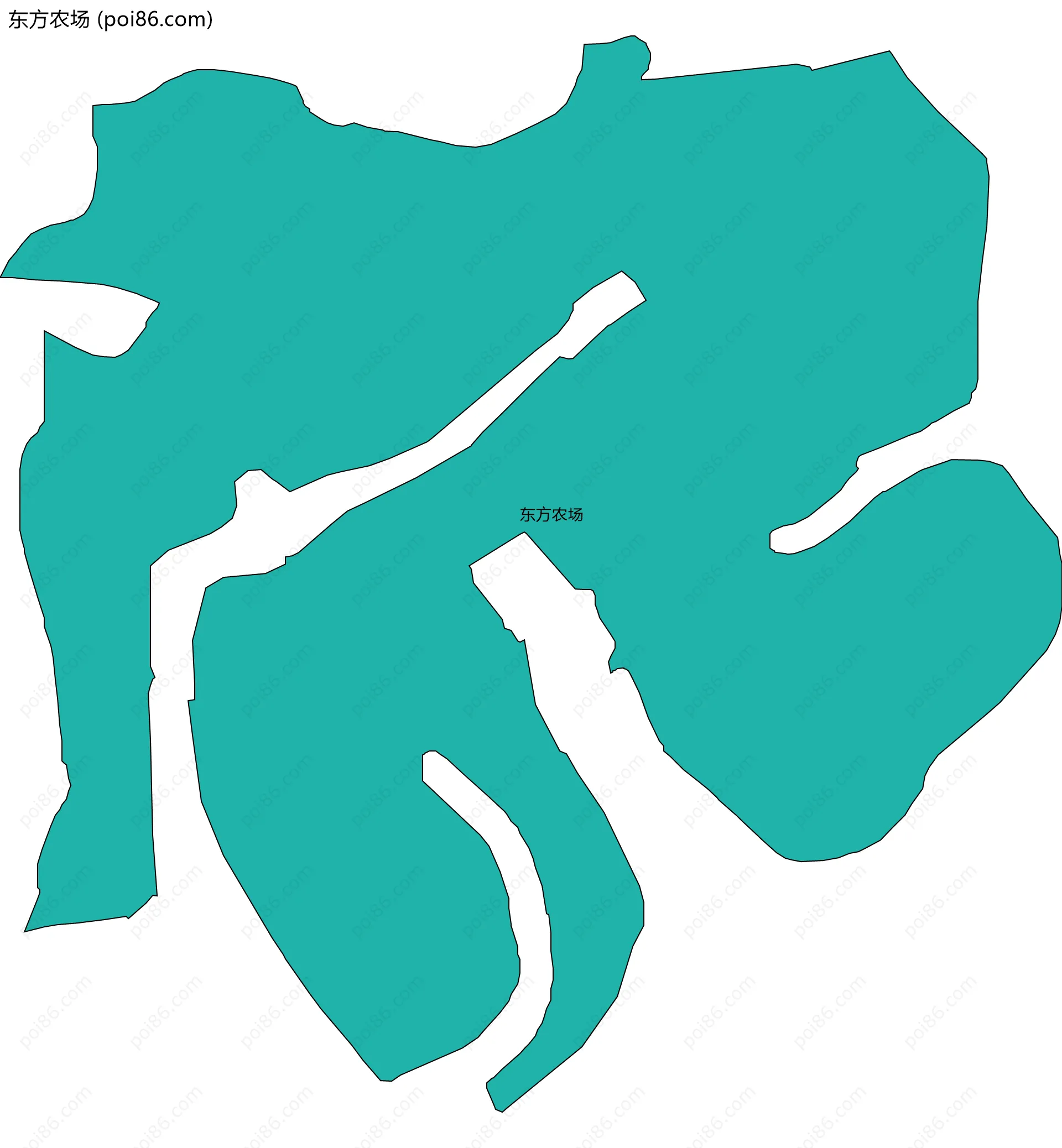 东方农场边界地图