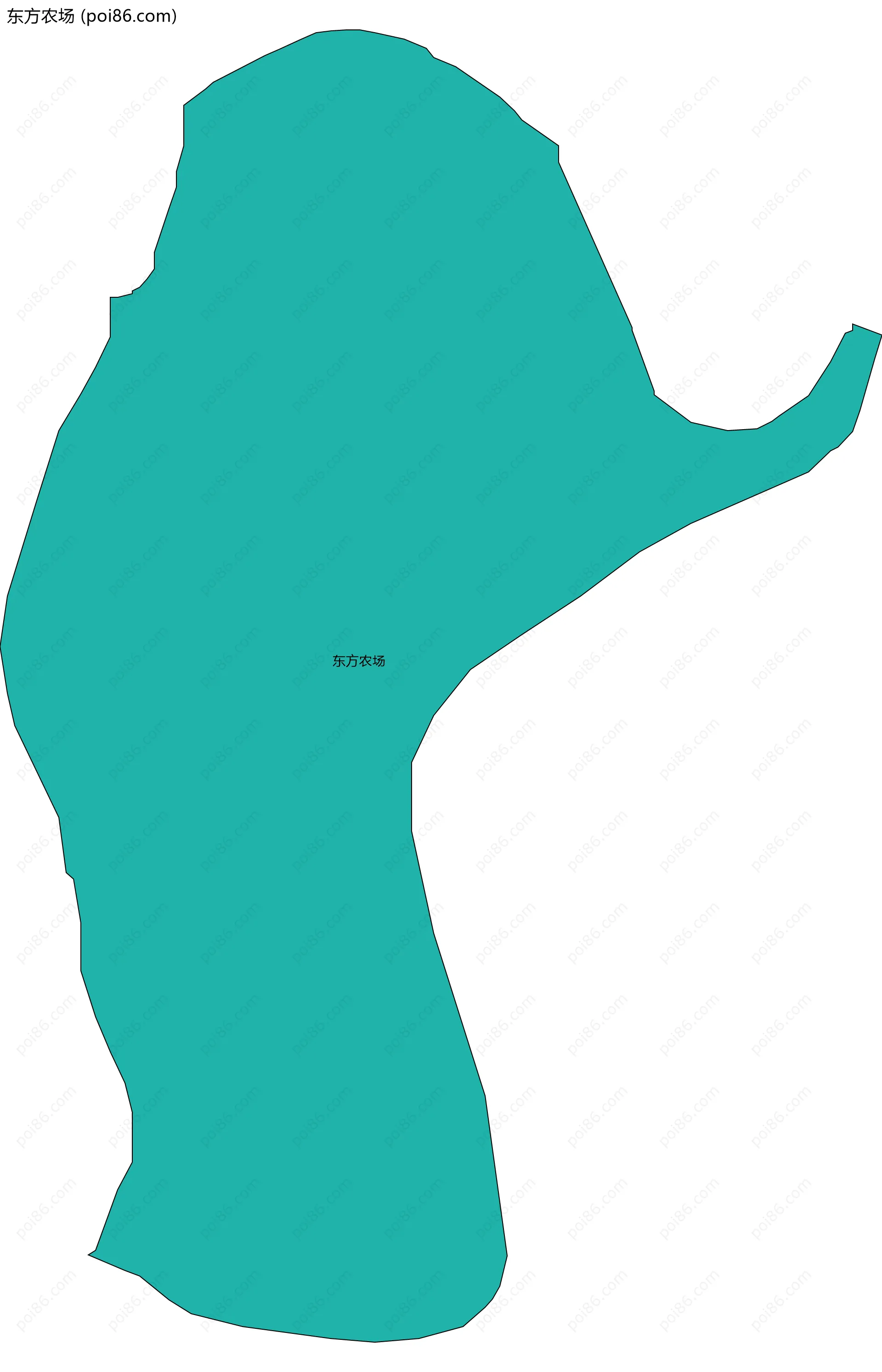 东方农场边界地图