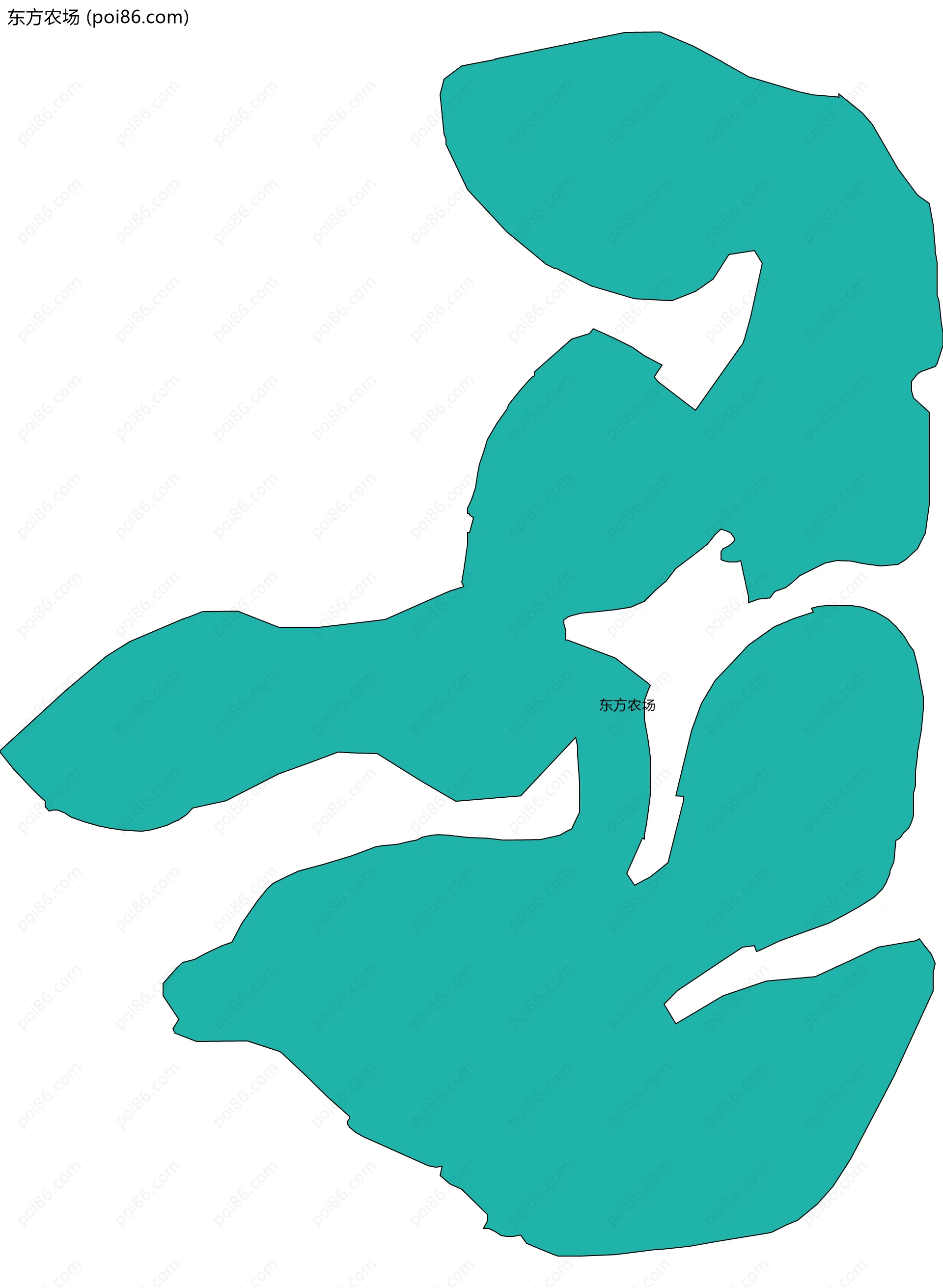 东方农场边界地图