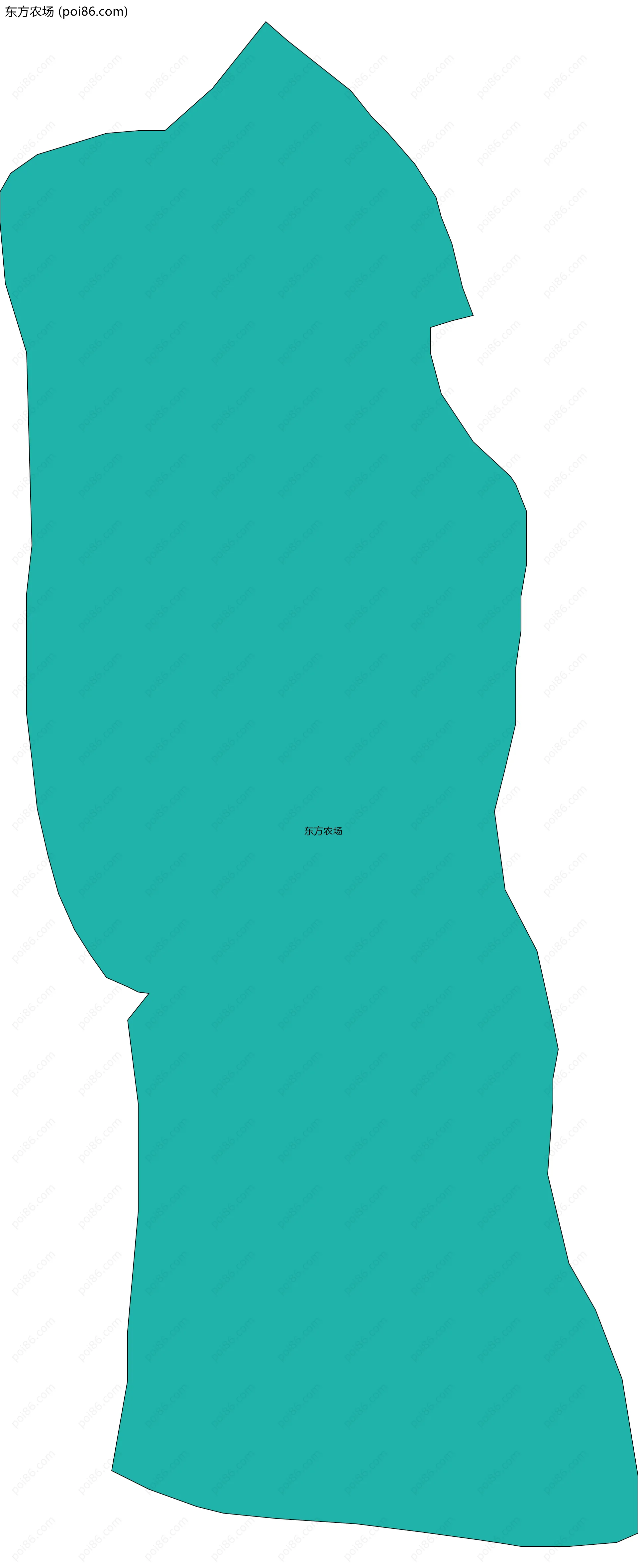 东方农场边界地图