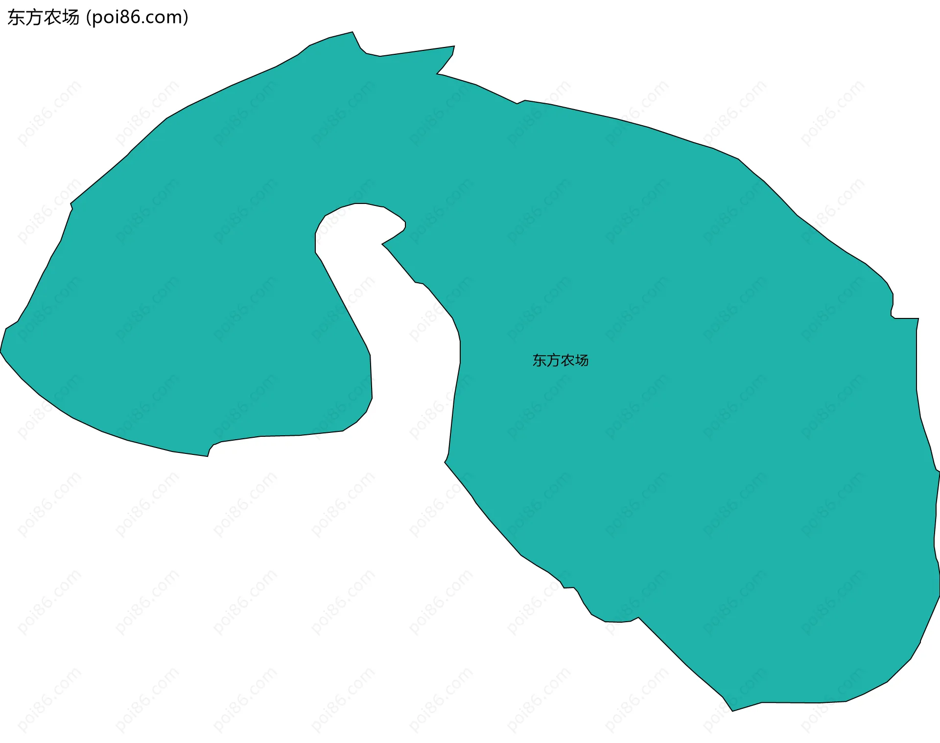 东方农场边界地图