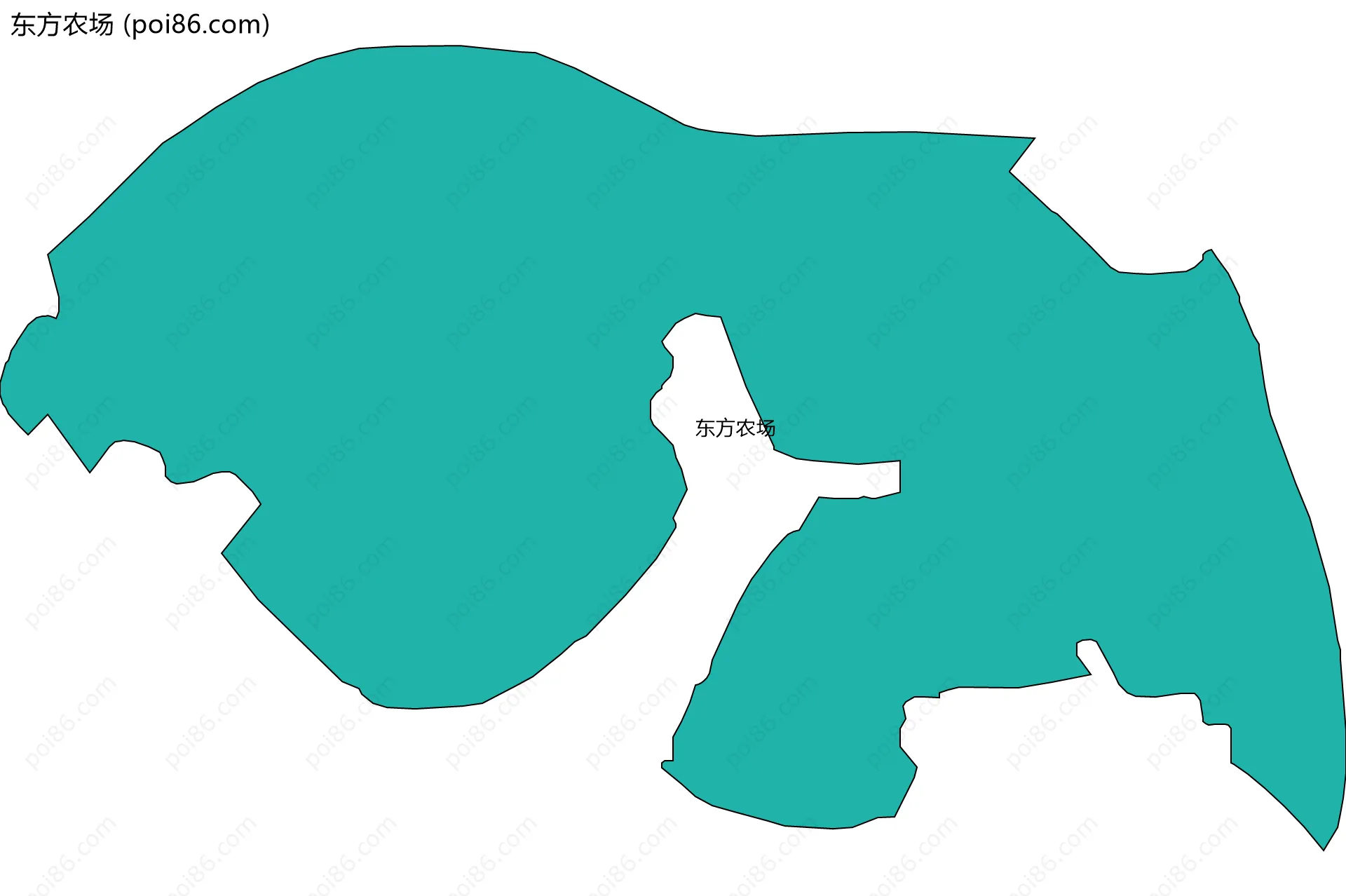 东方农场边界地图