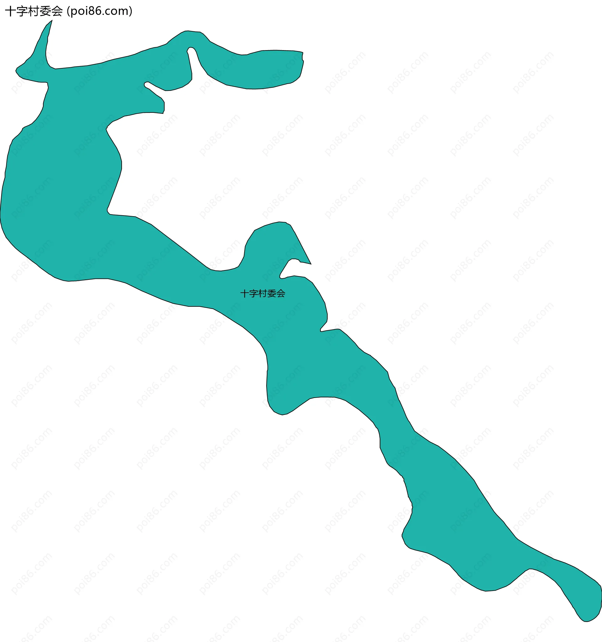 十字村委会边界地图