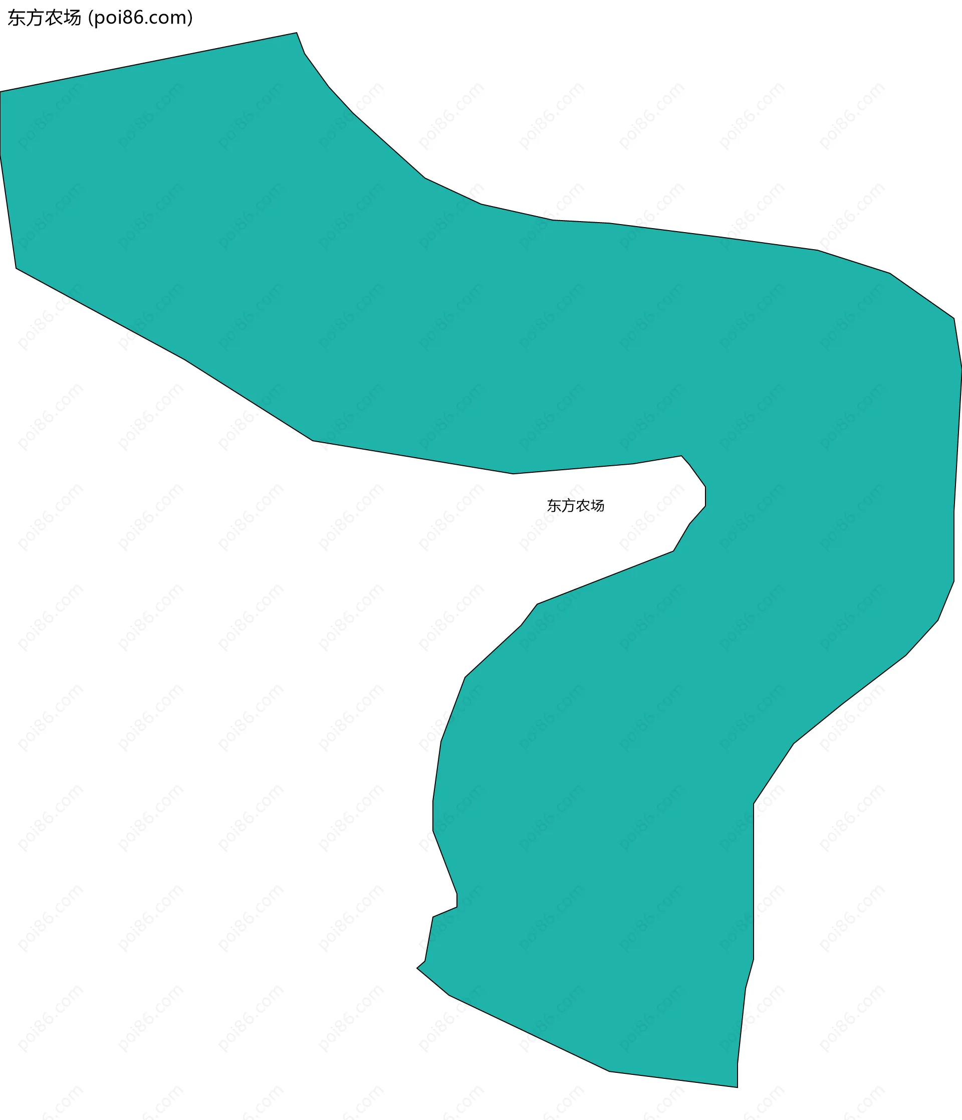 东方农场边界地图
