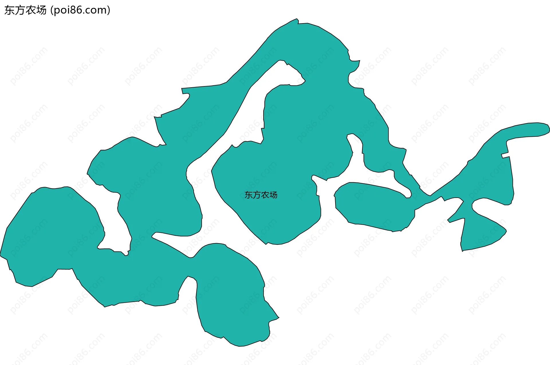 东方农场边界地图