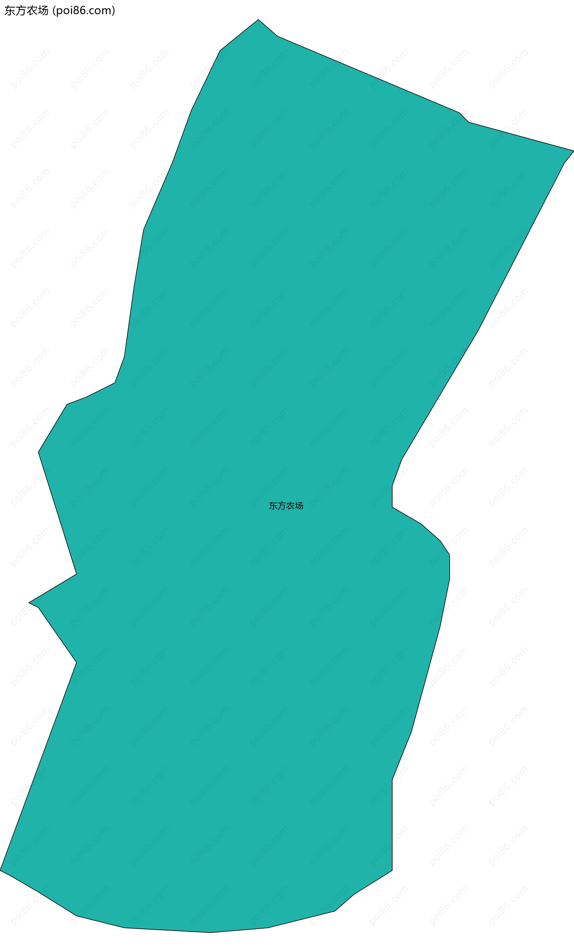 东方农场边界地图