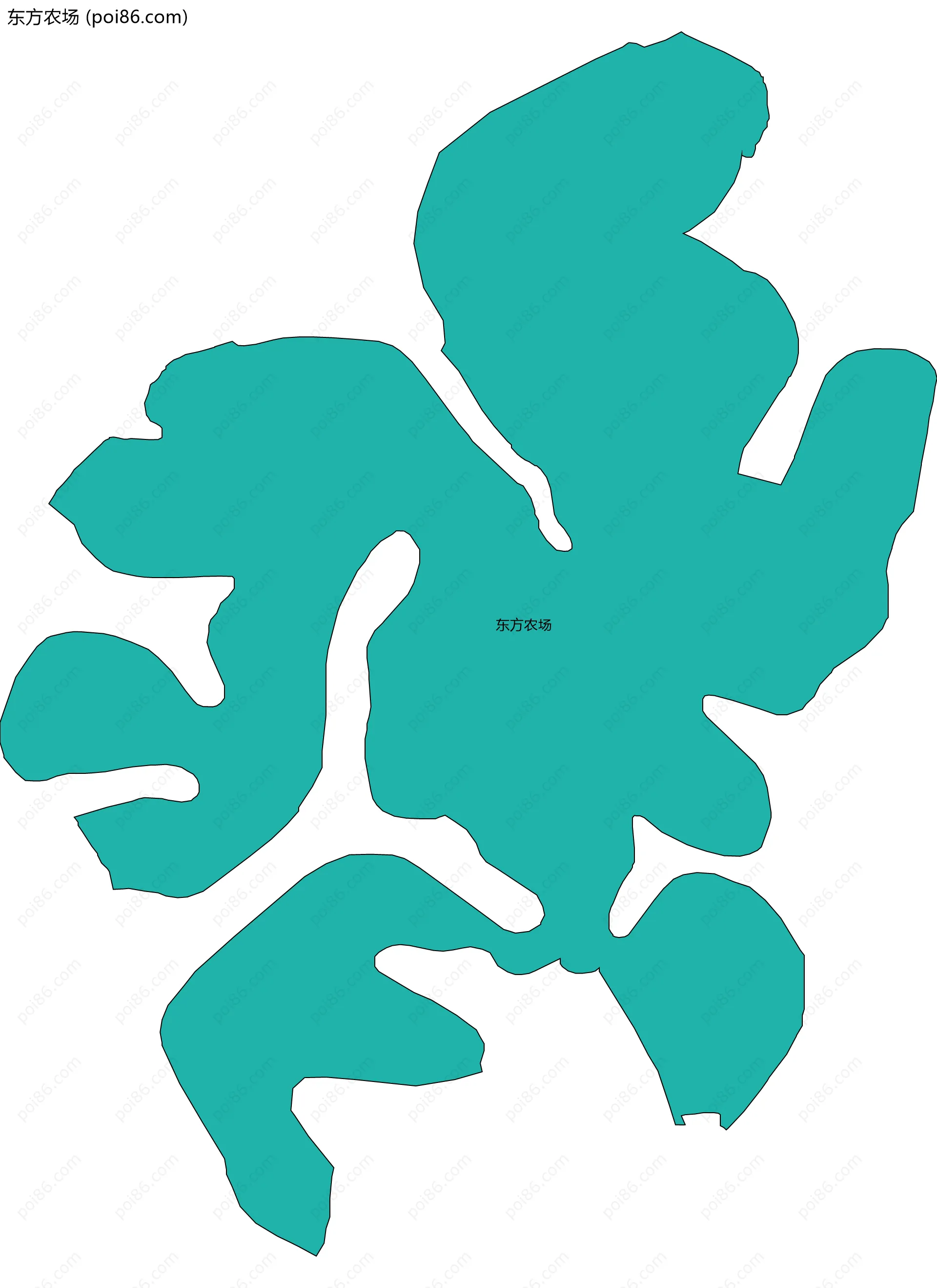 东方农场边界地图