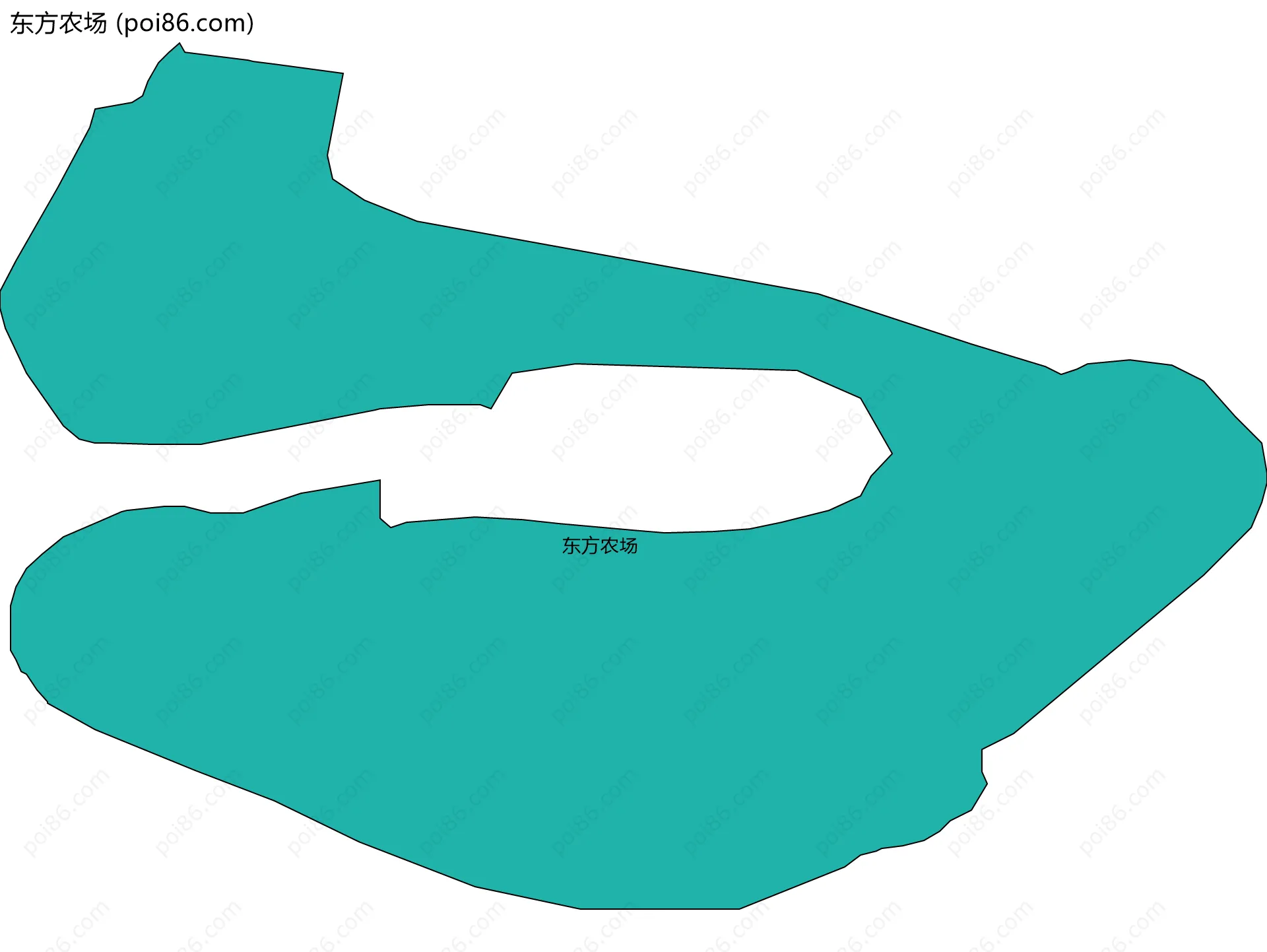 东方农场边界地图
