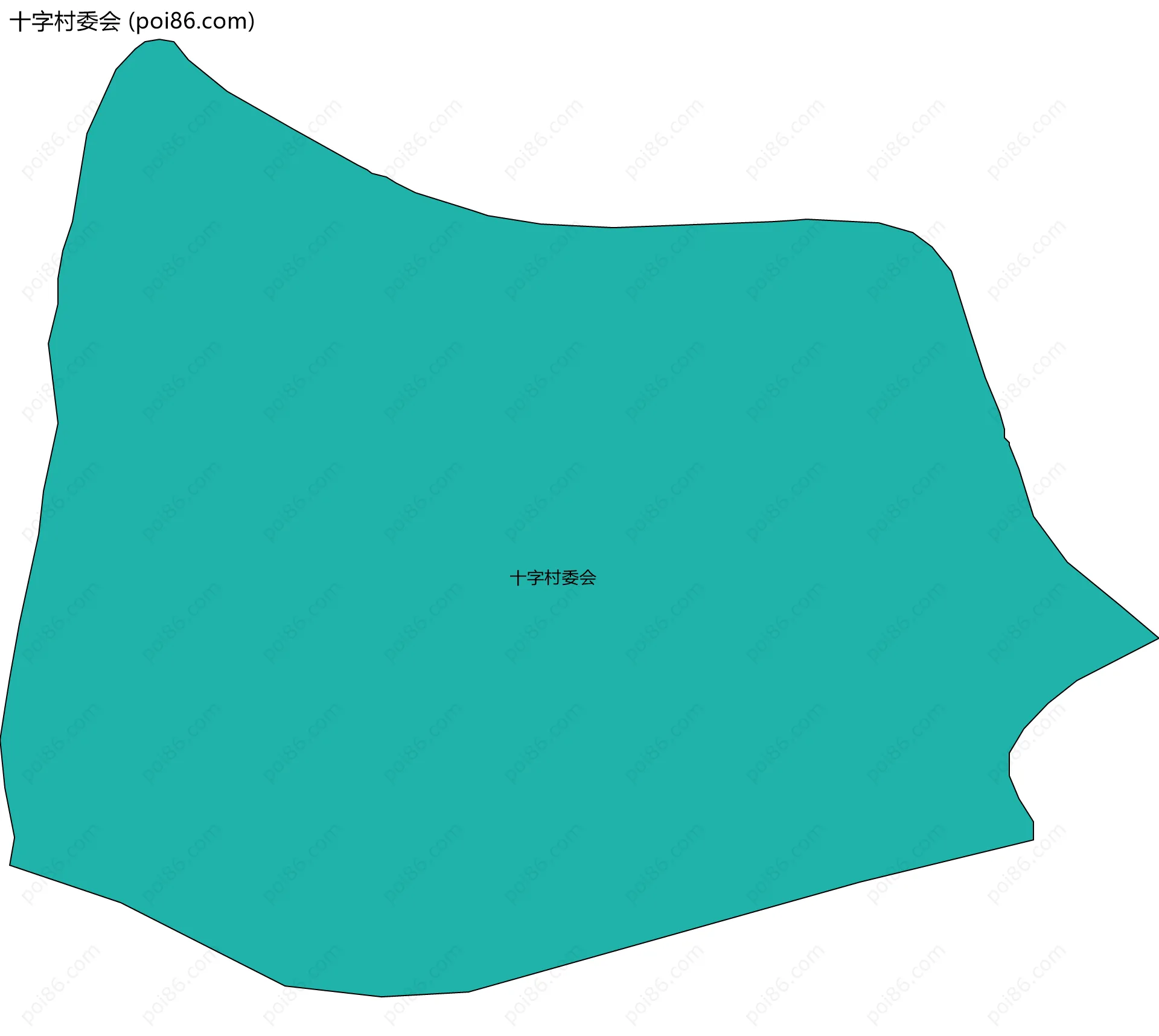 十字村委会边界地图