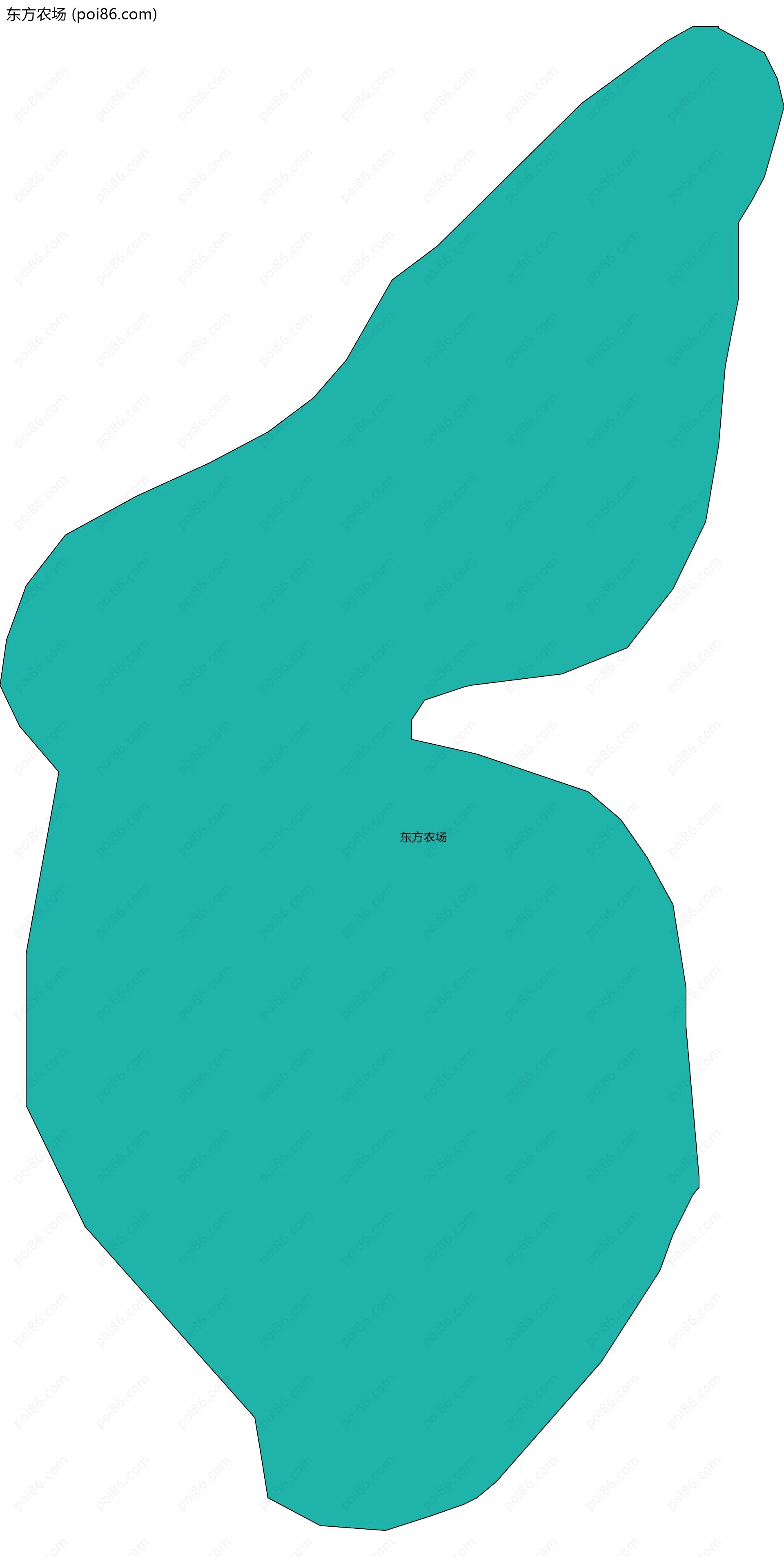 东方农场边界地图