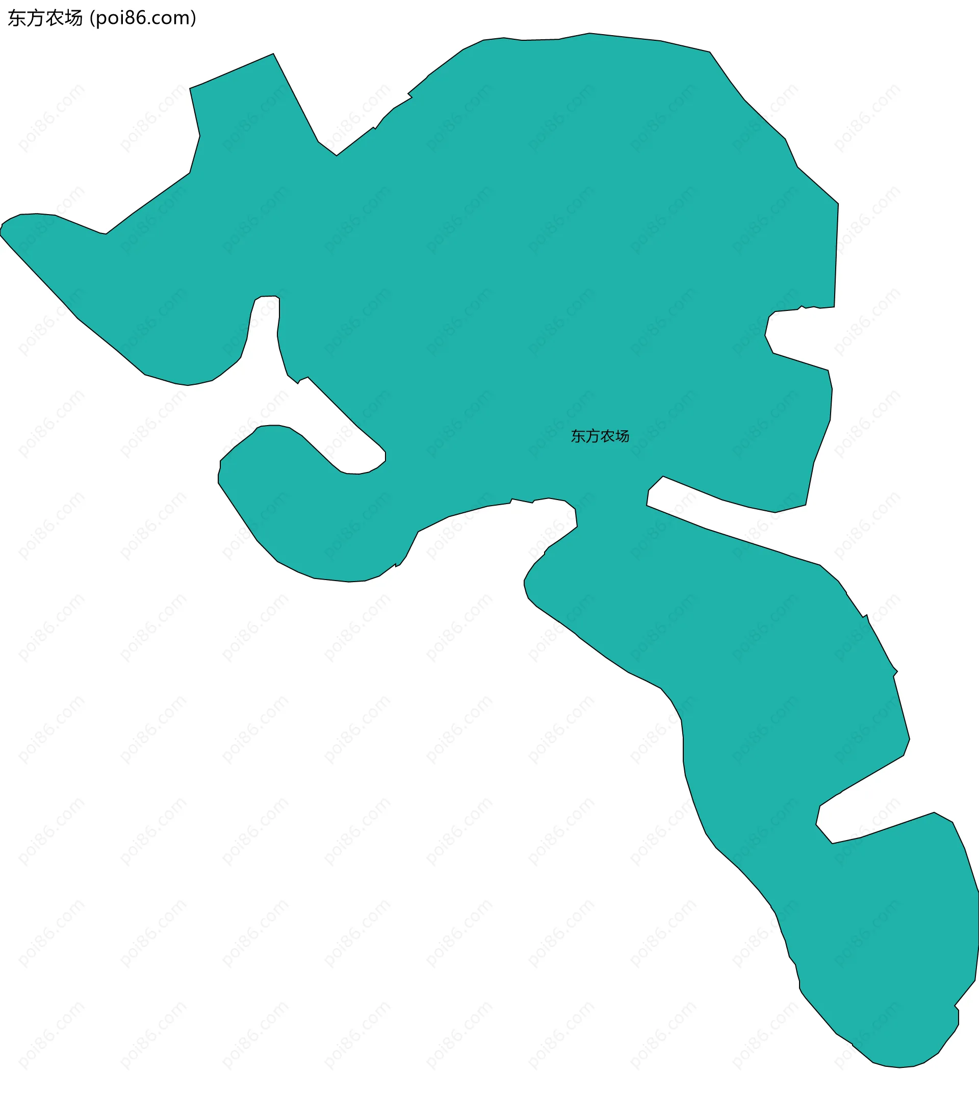 东方农场边界地图