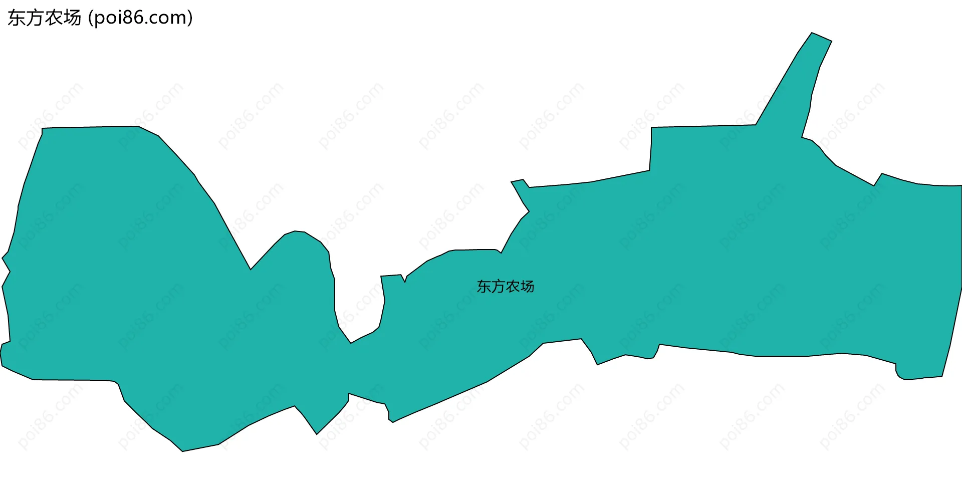 东方农场边界地图