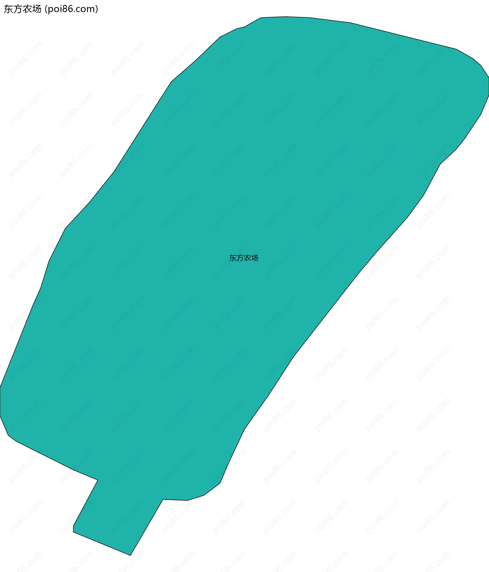 东方农场边界地图