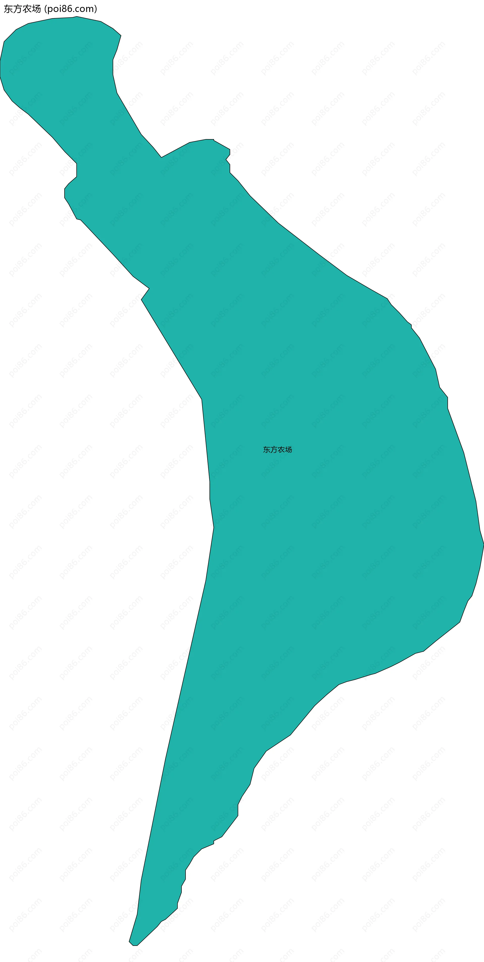 东方农场边界地图