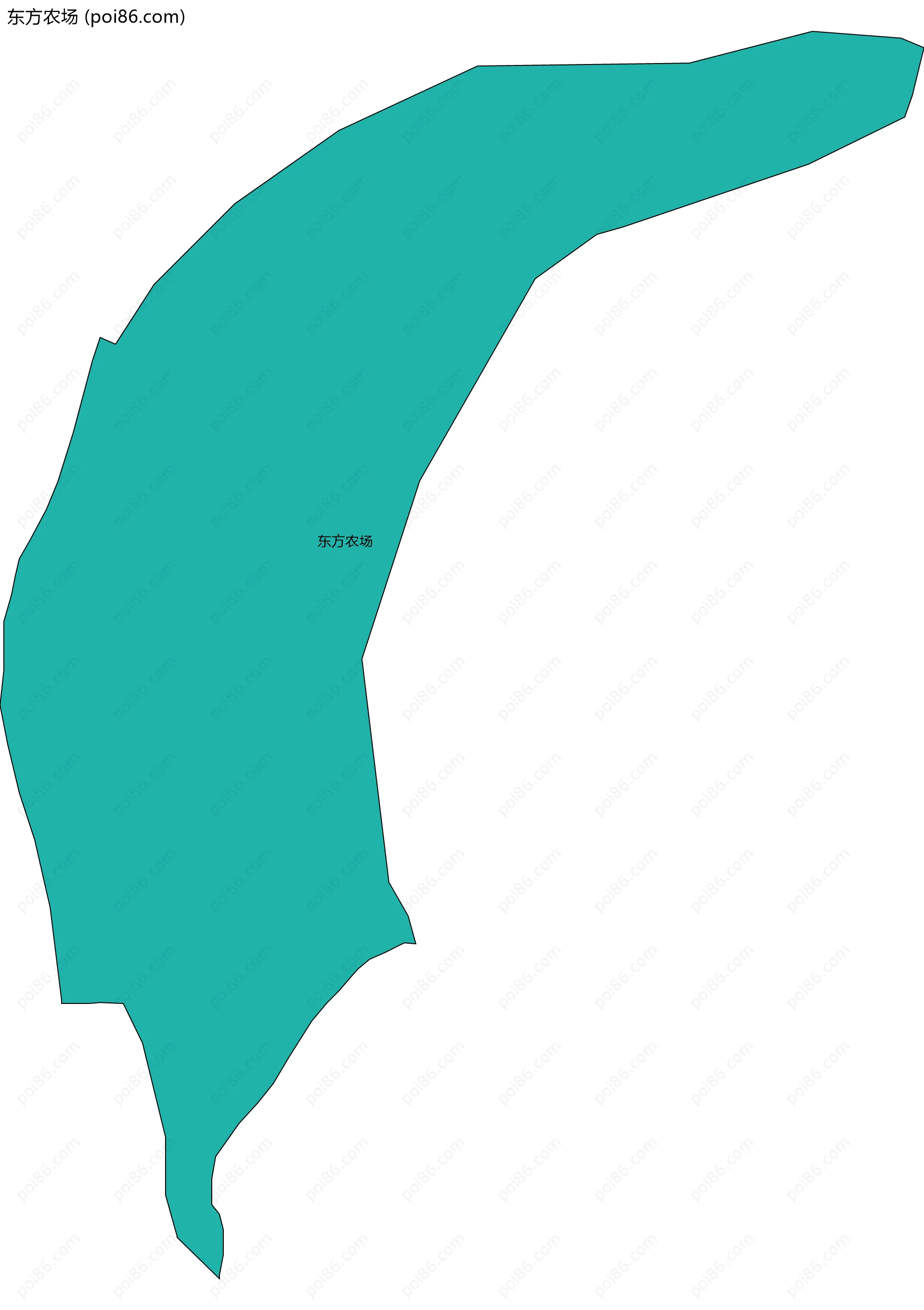 东方农场边界地图