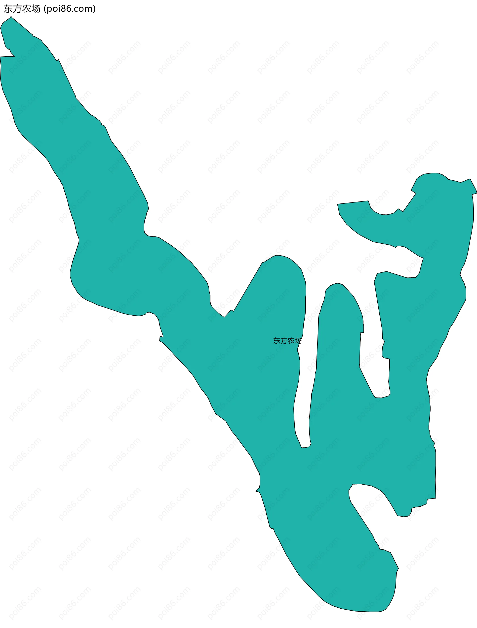 东方农场边界地图