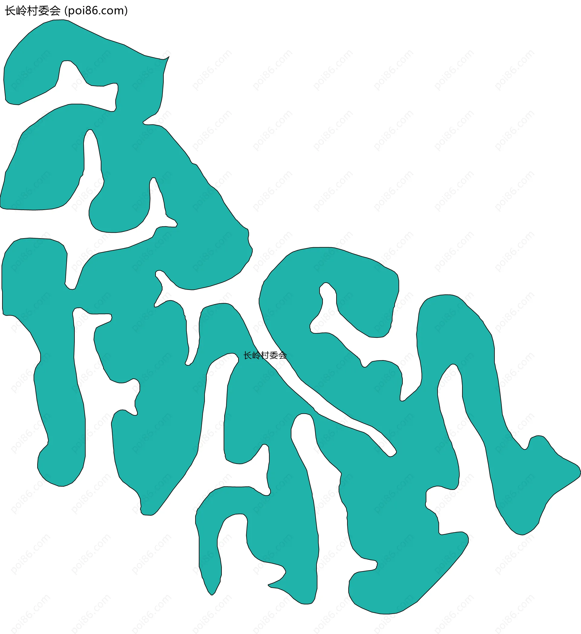 长岭村委会边界地图