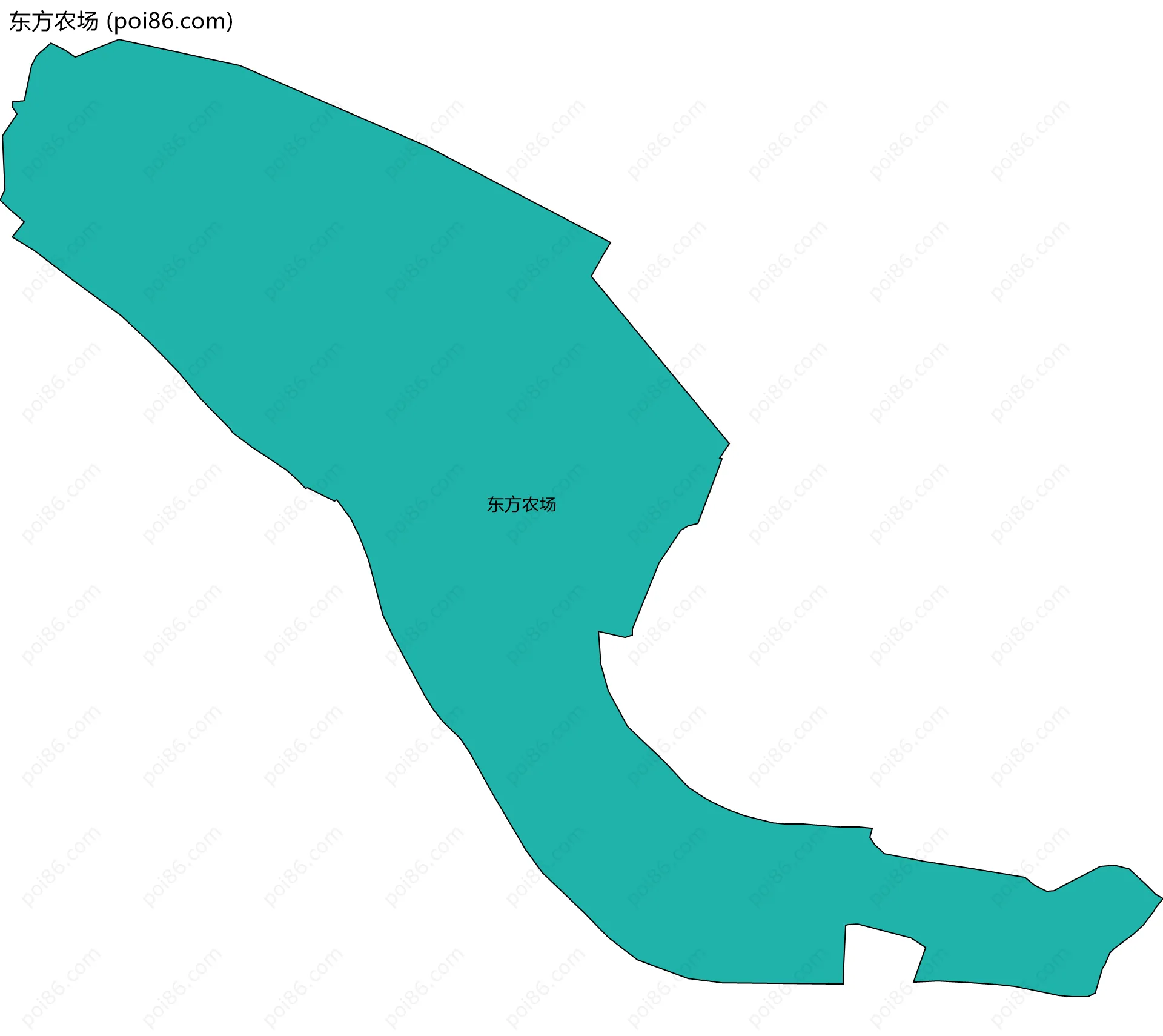 东方农场边界地图