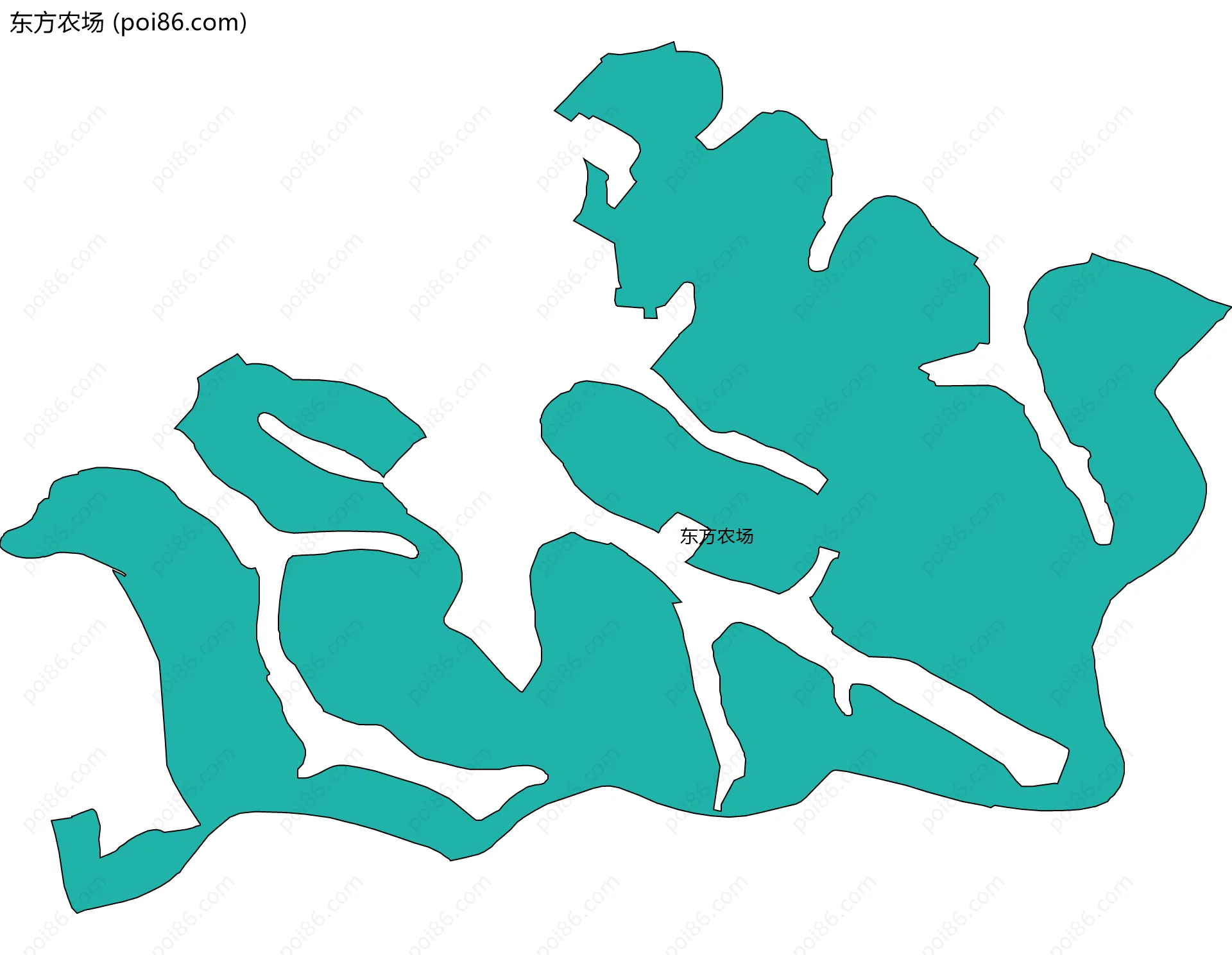 东方农场边界地图