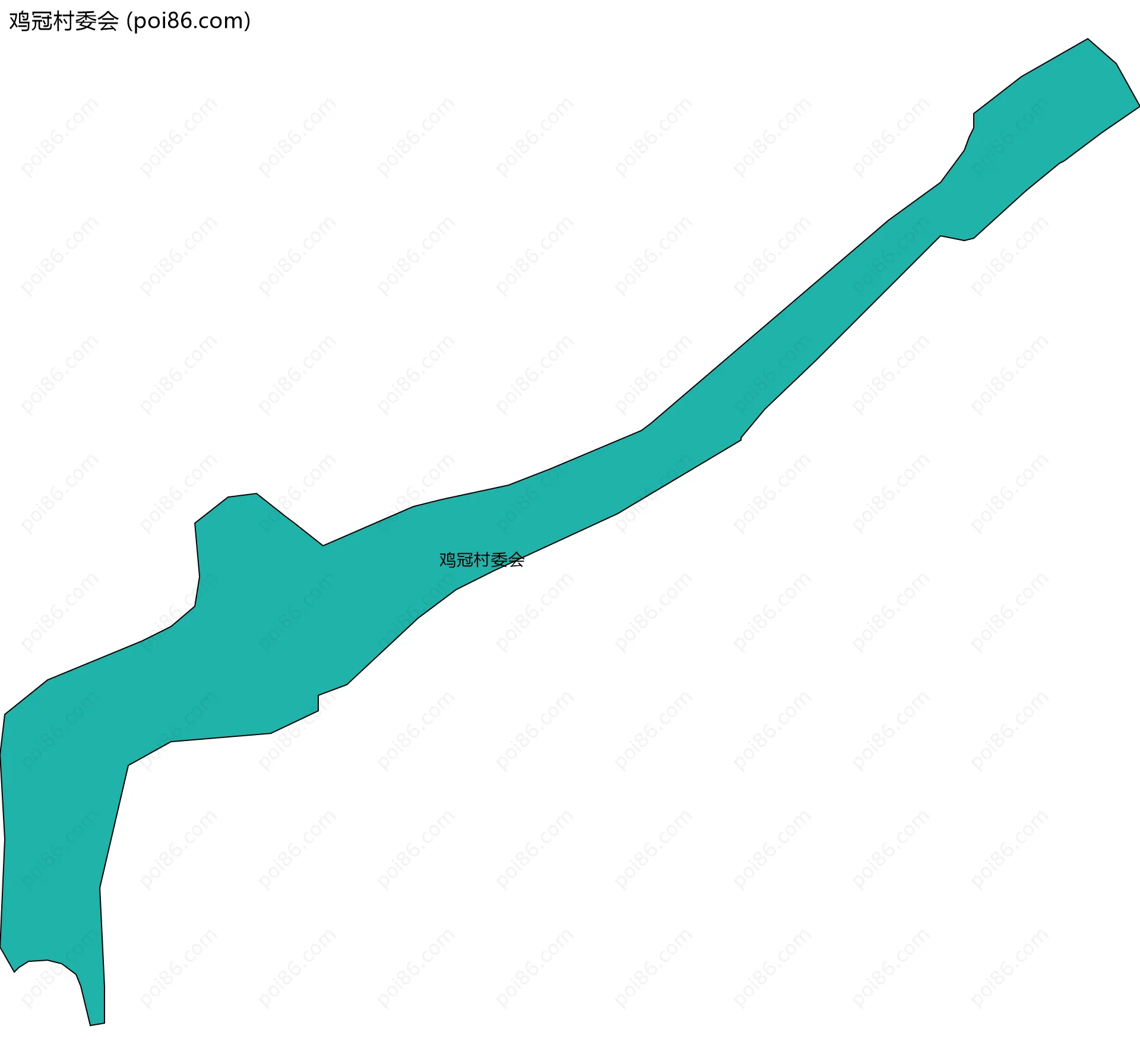 鸡冠村委会边界地图