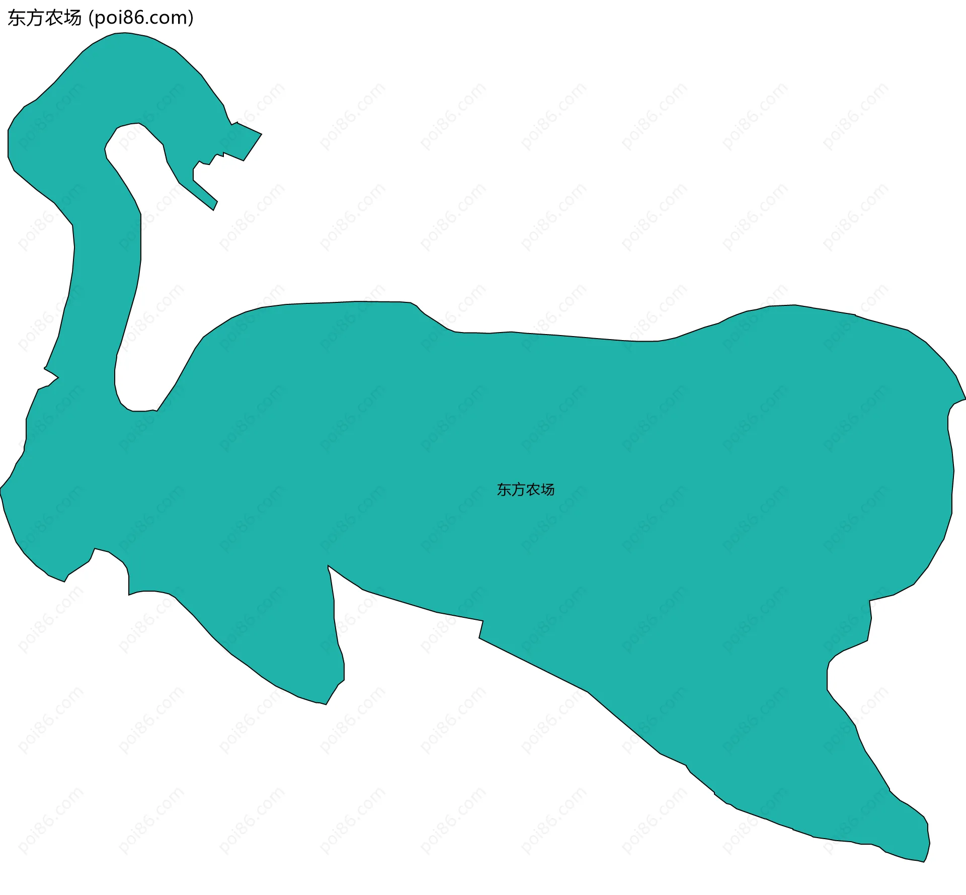 东方农场边界地图