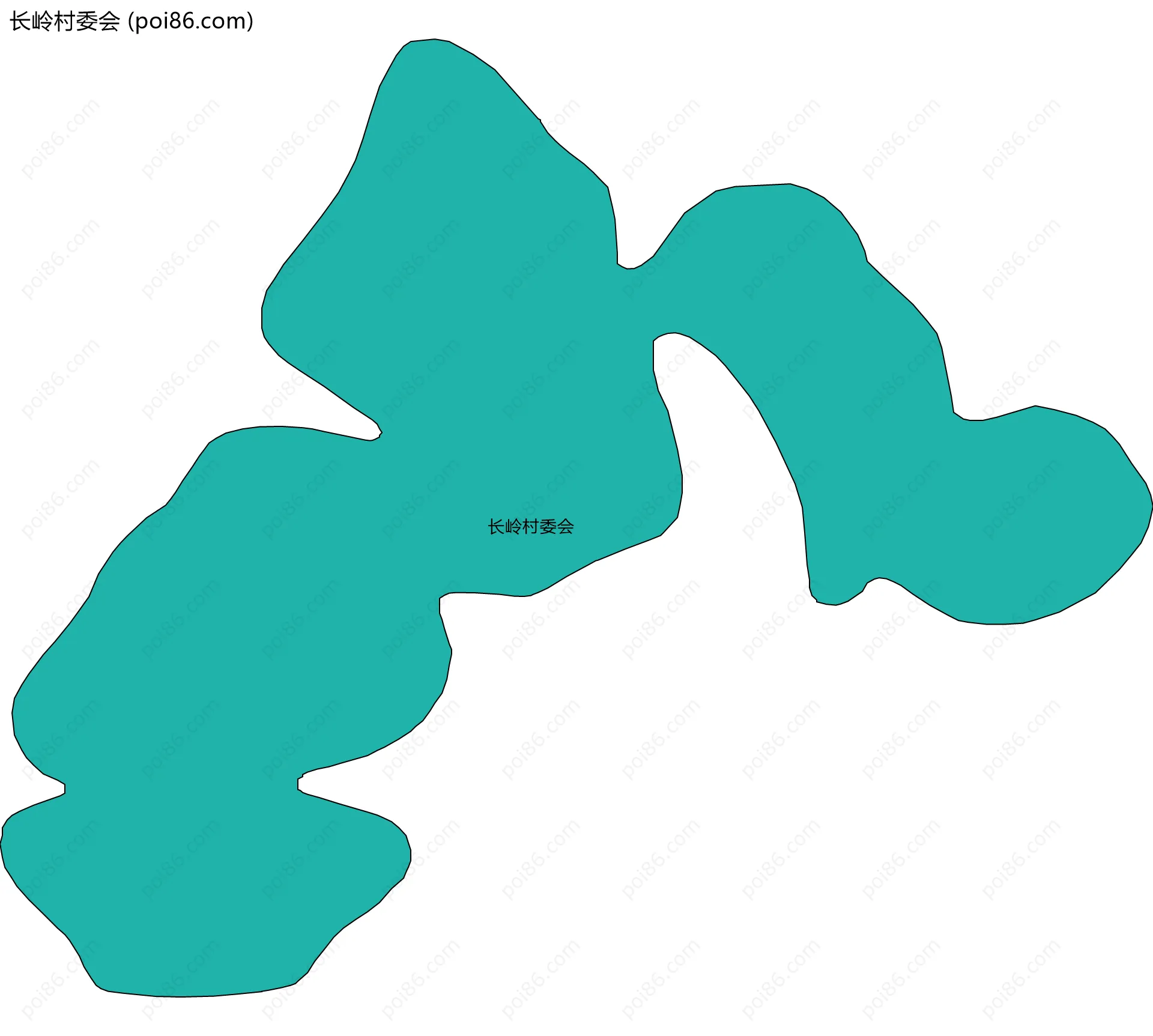 长岭村委会边界地图