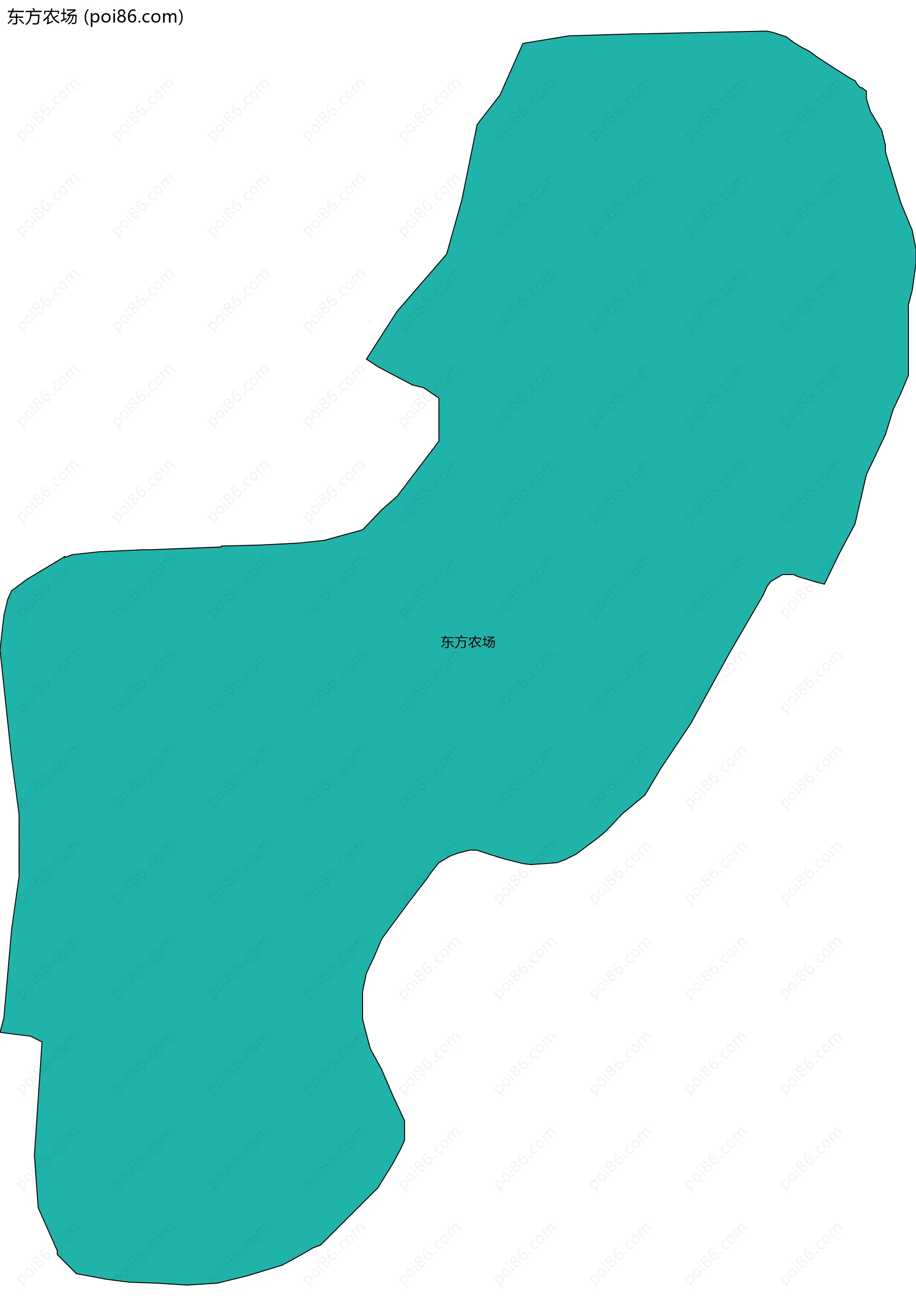 东方农场边界地图