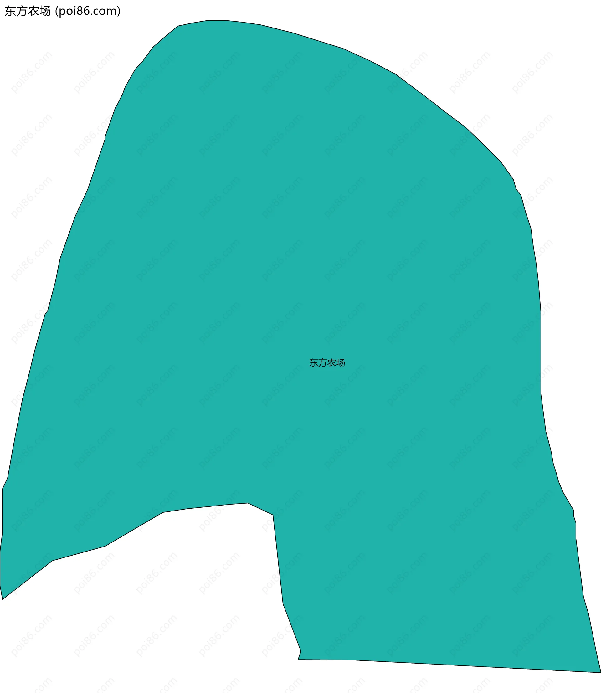 东方农场边界地图