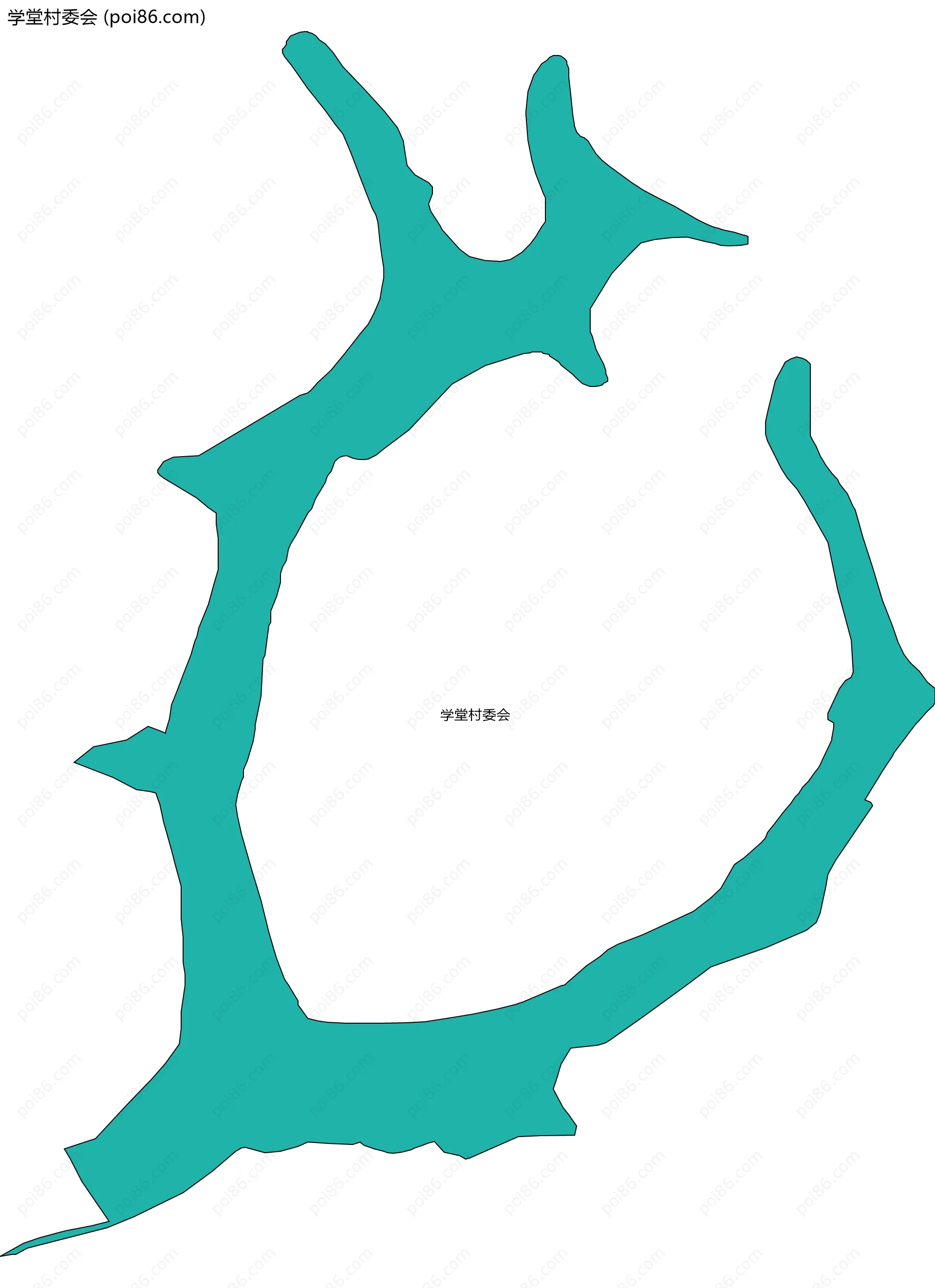 学堂村委会边界地图