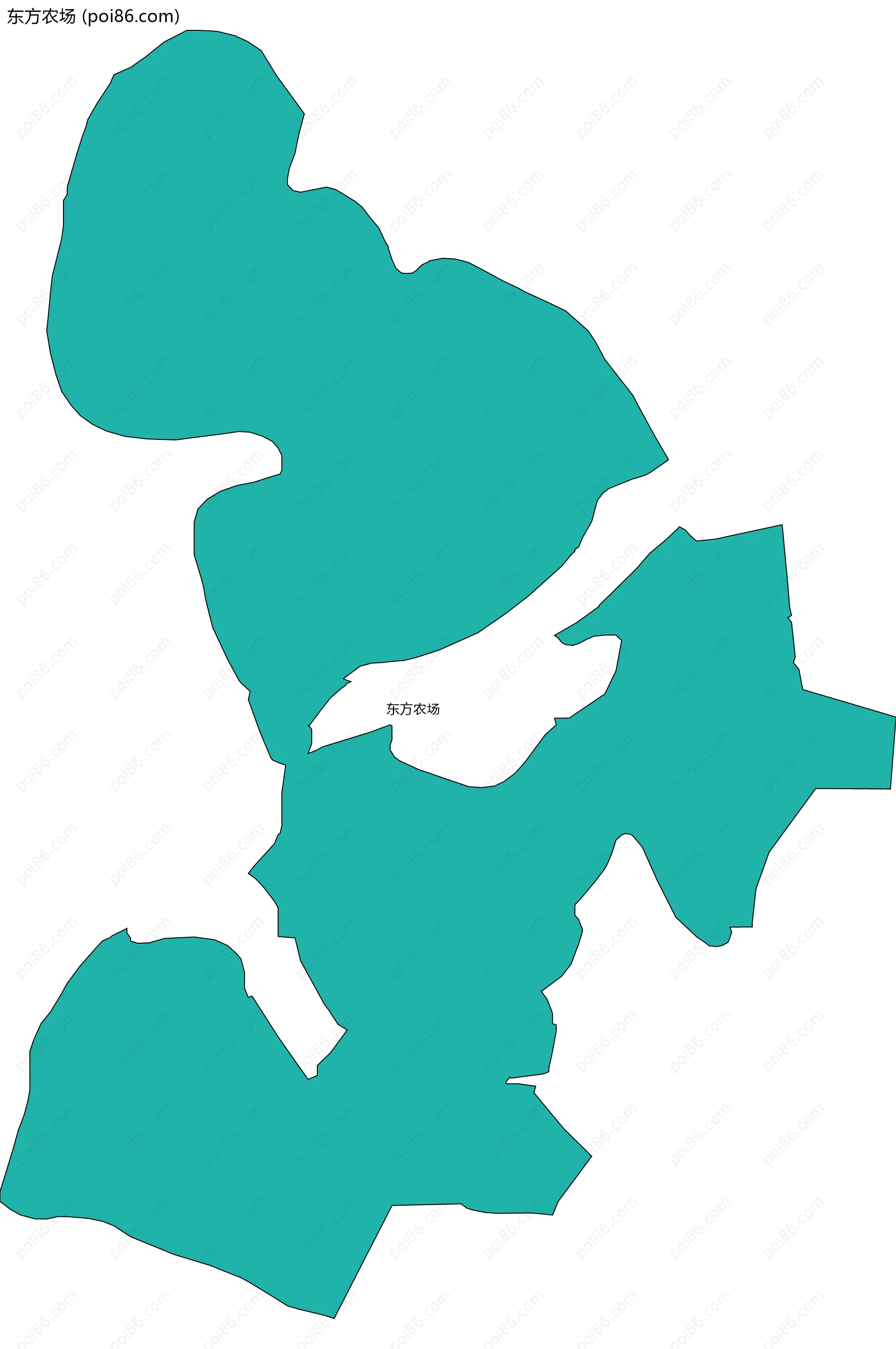 东方农场边界地图