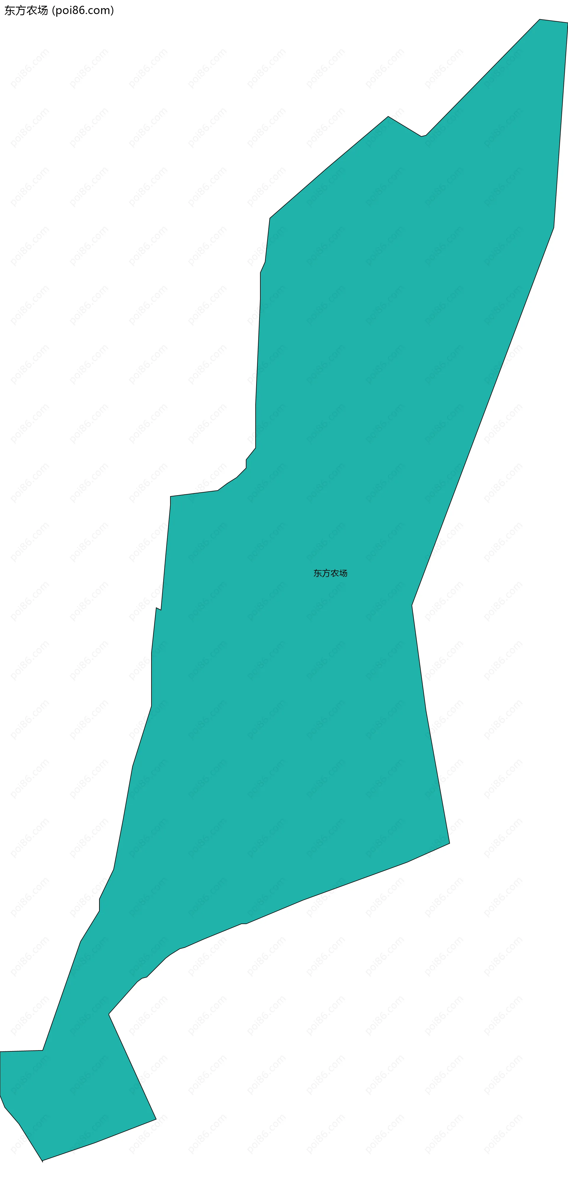 东方农场边界地图