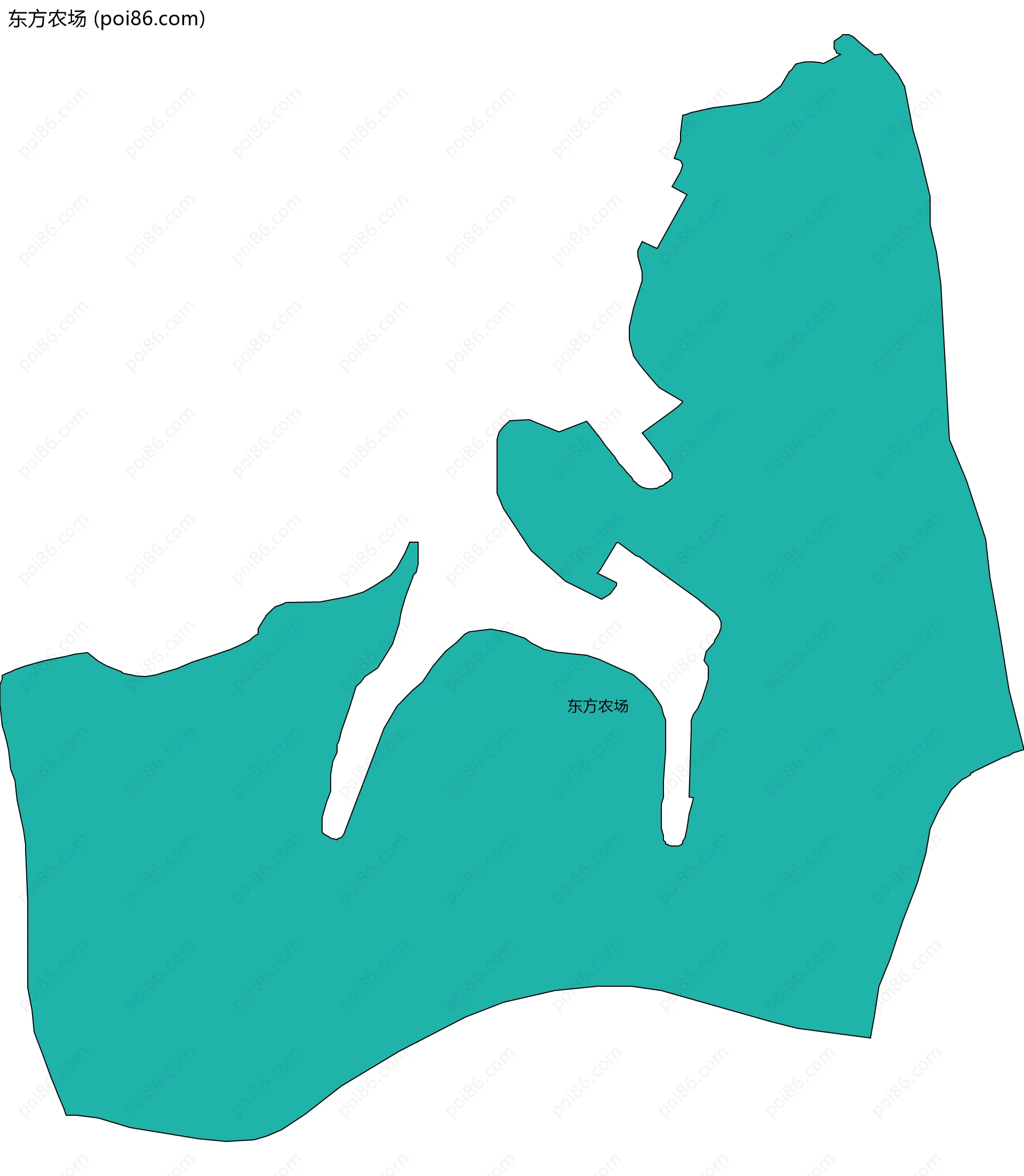 东方农场边界地图