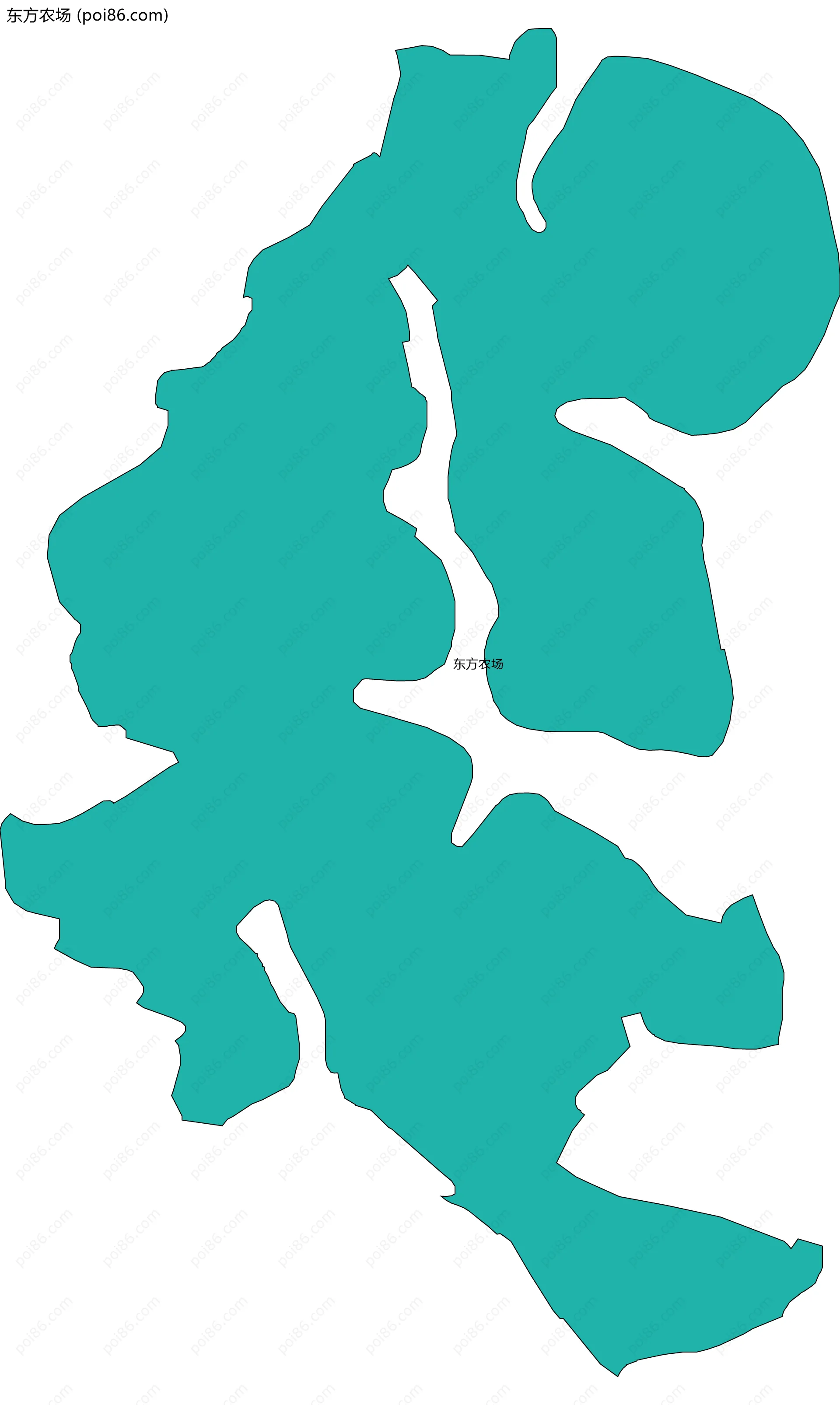 东方农场边界地图