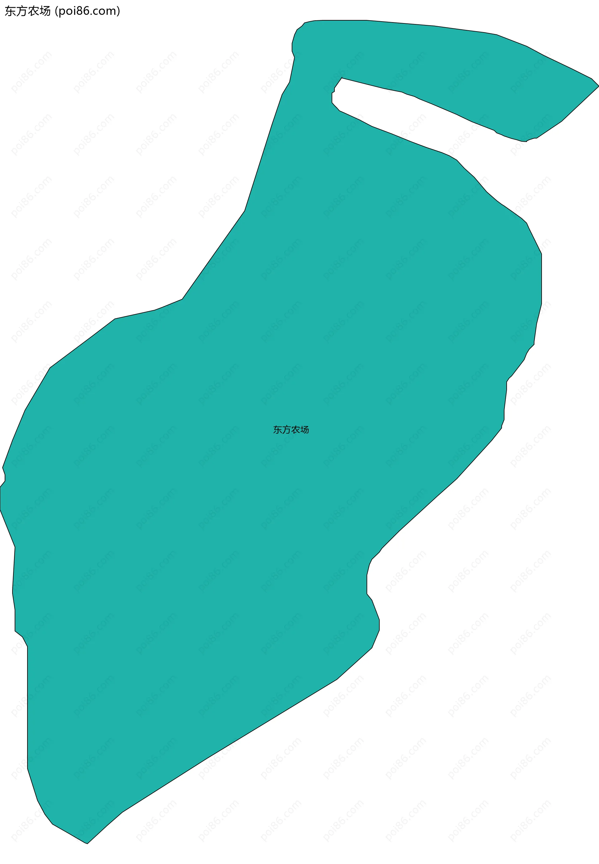 东方农场边界地图