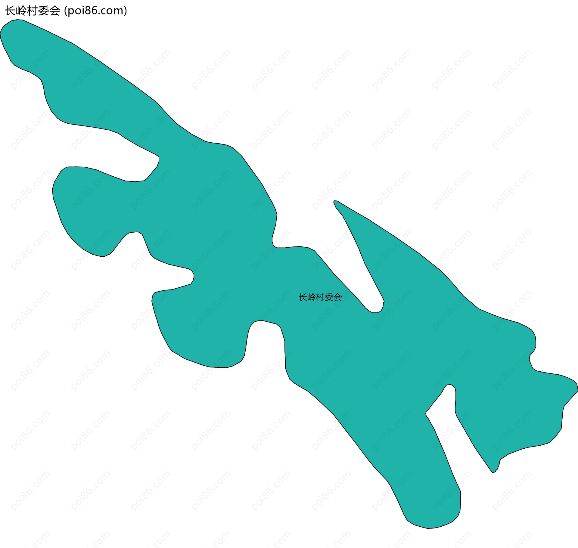 长岭村委会边界地图