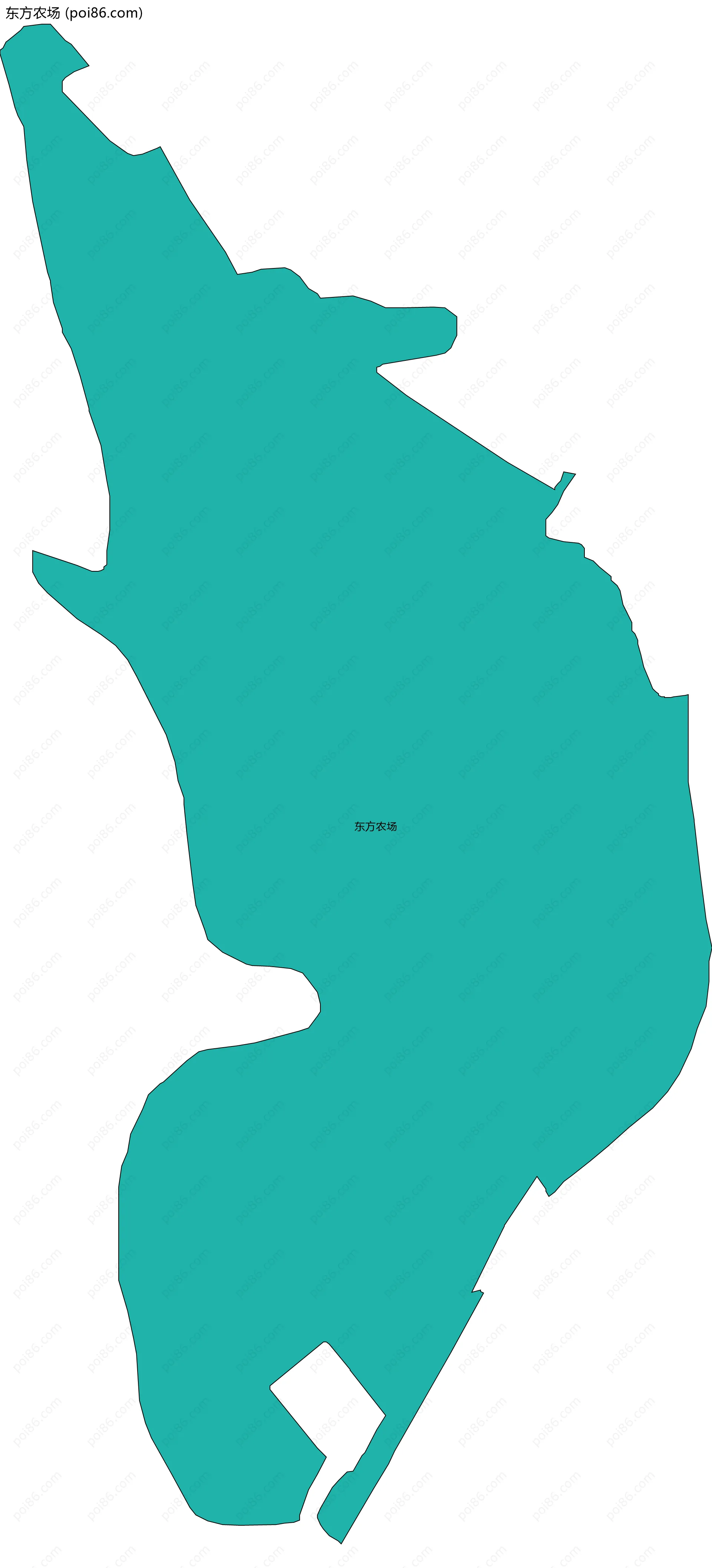 东方农场边界地图