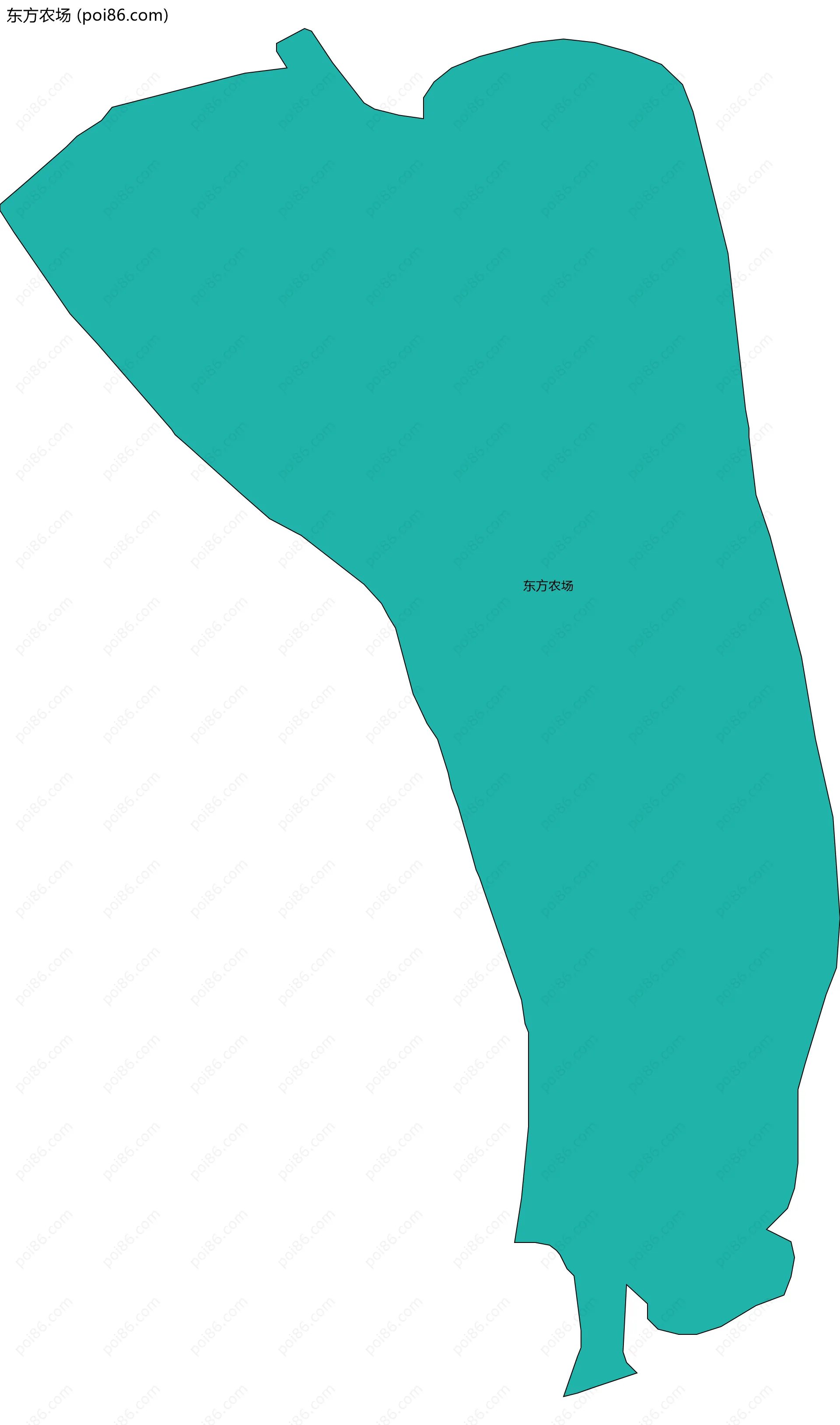 东方农场边界地图