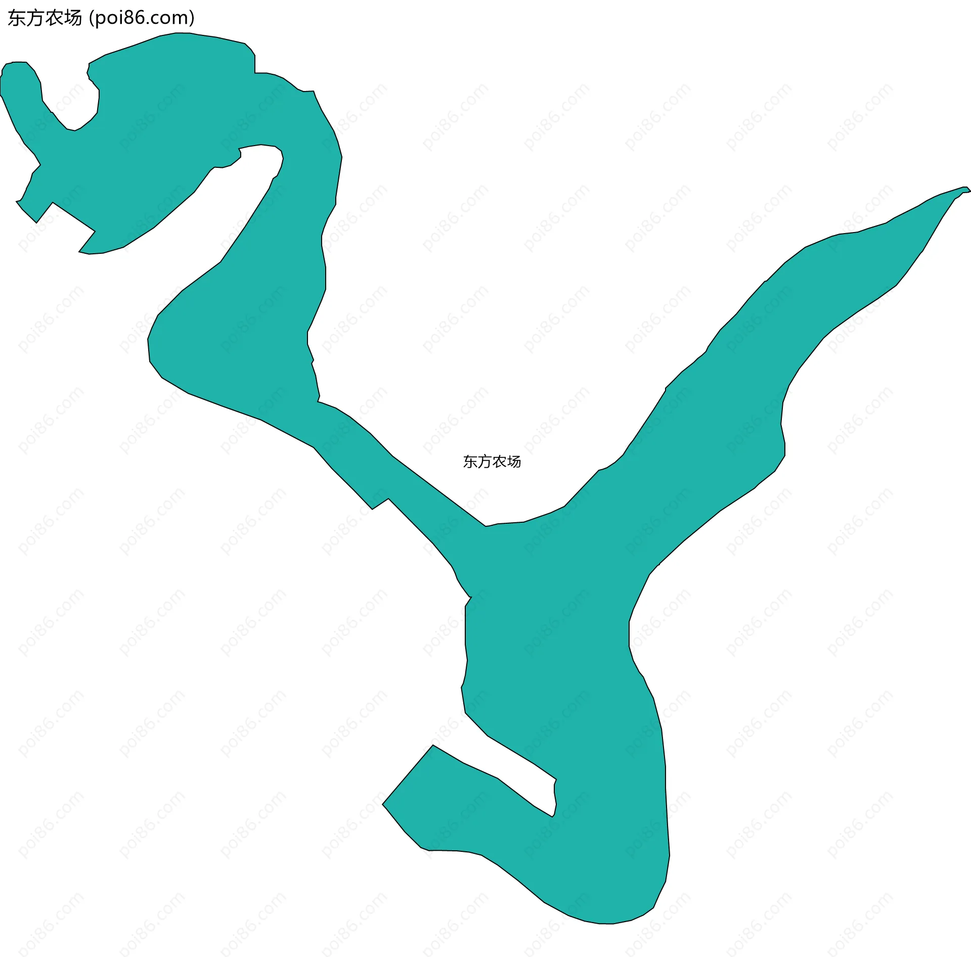 东方农场边界地图