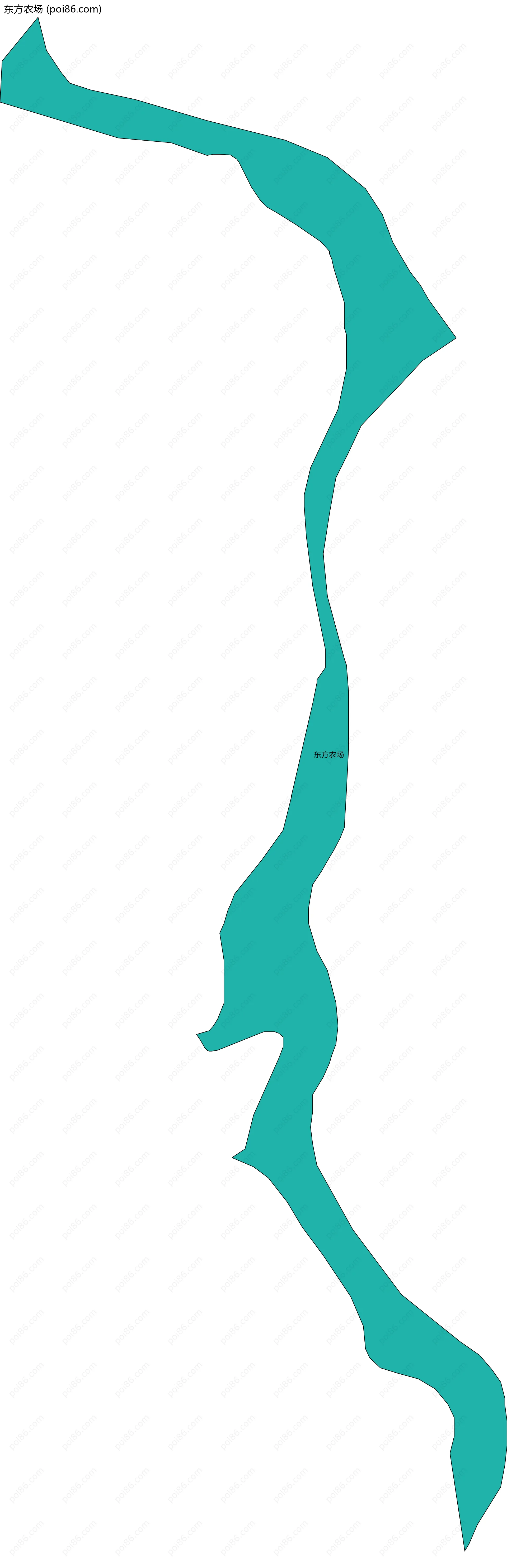 东方农场边界地图