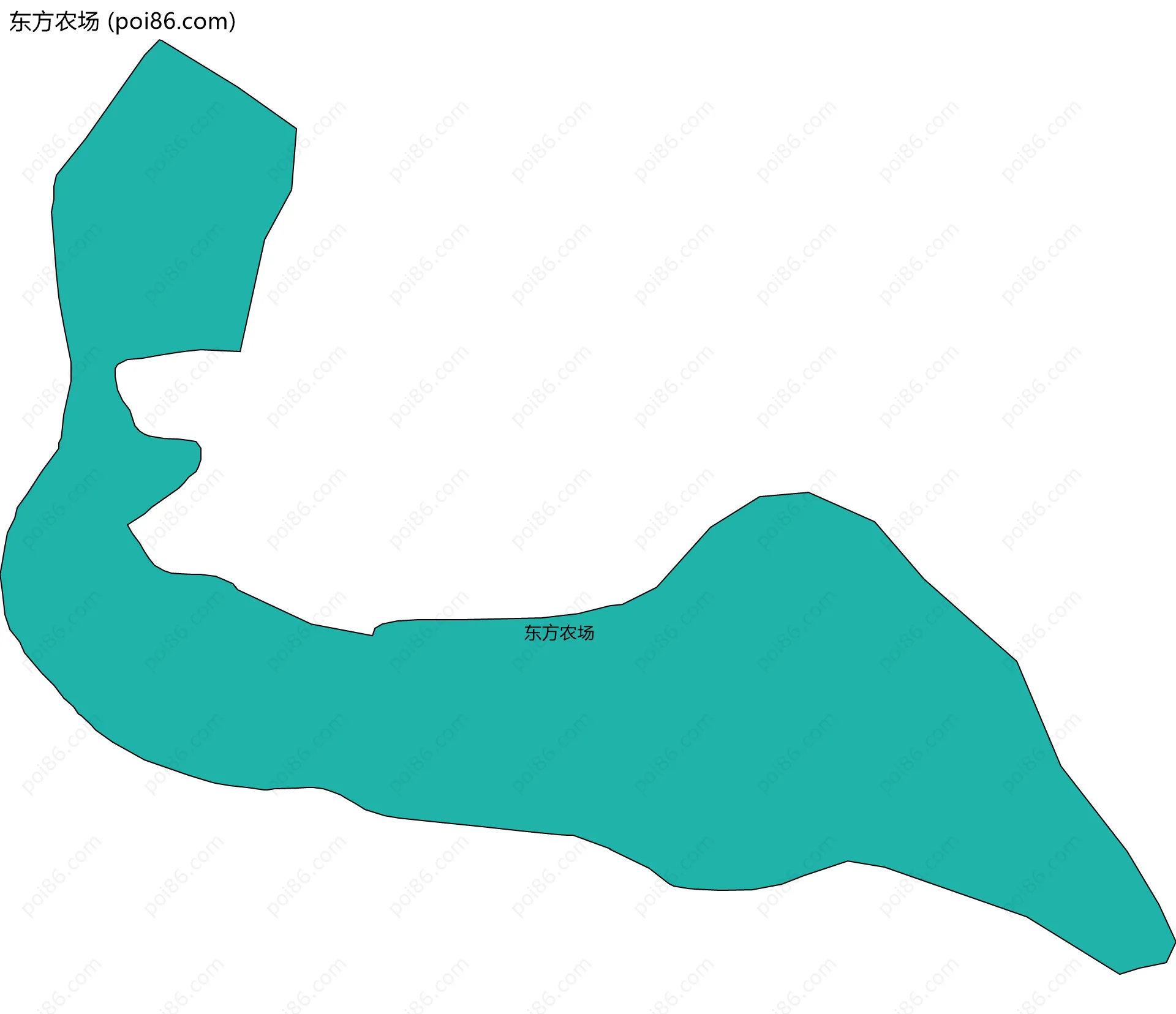 东方农场边界地图