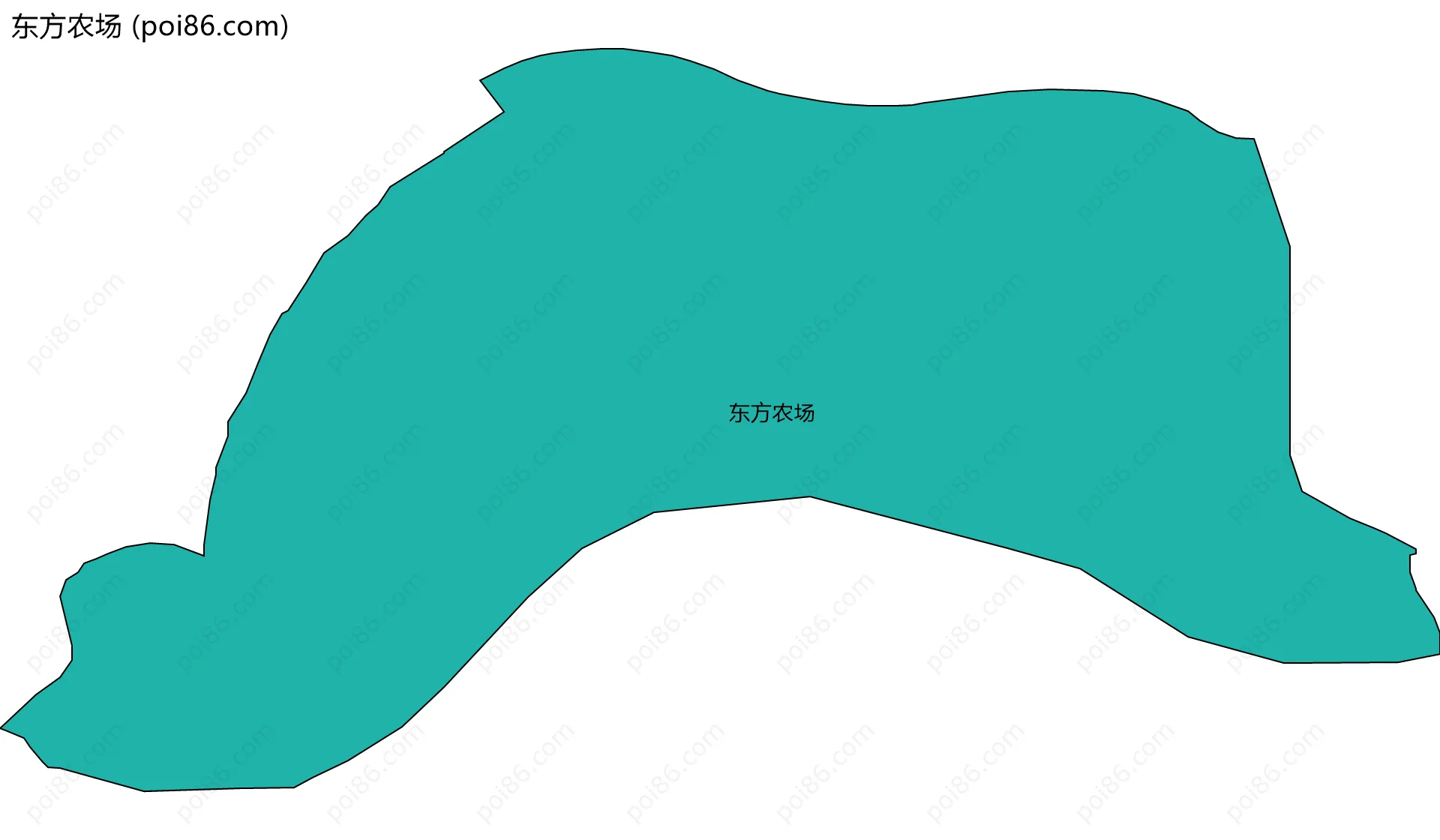 东方农场边界地图